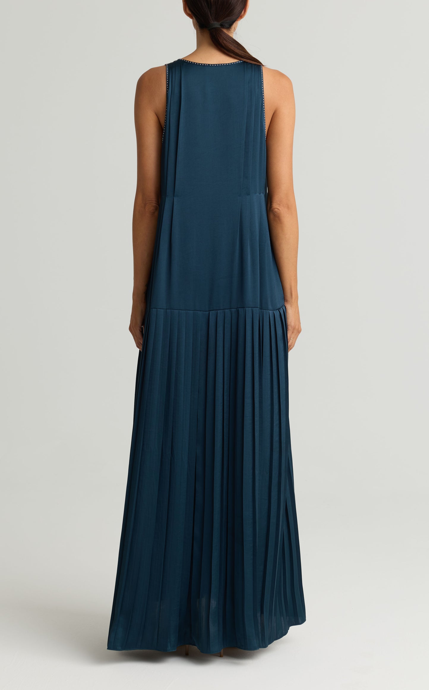 Embellished Satin Gown