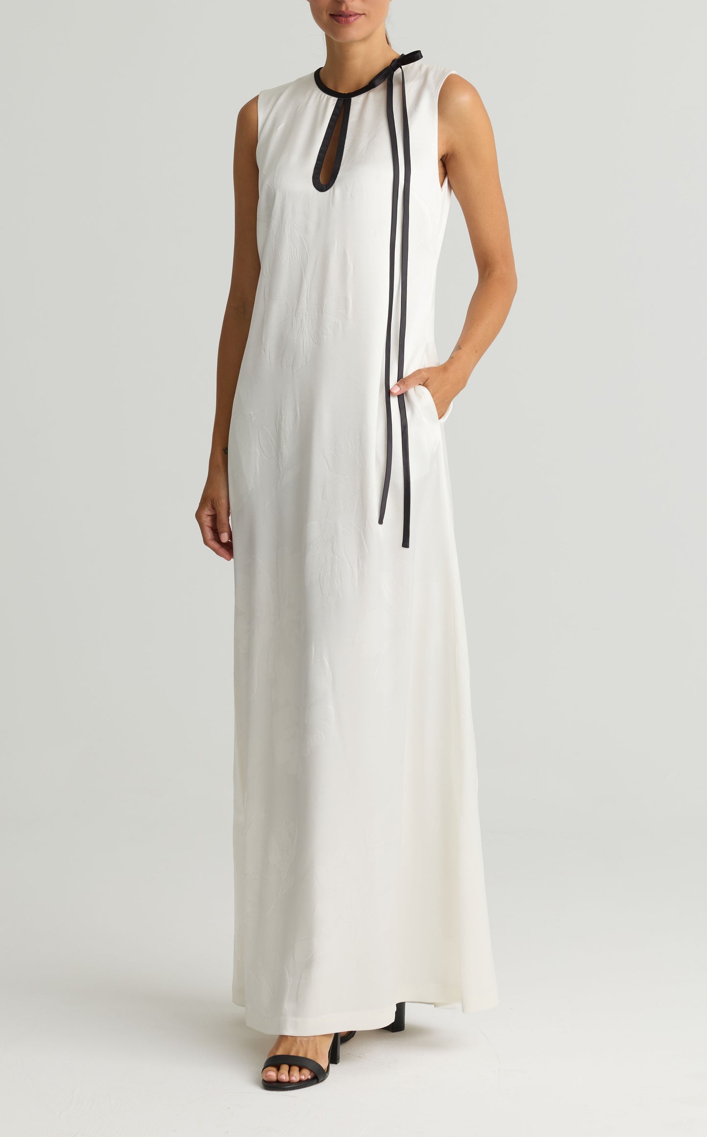 Embossed Floral Gown
