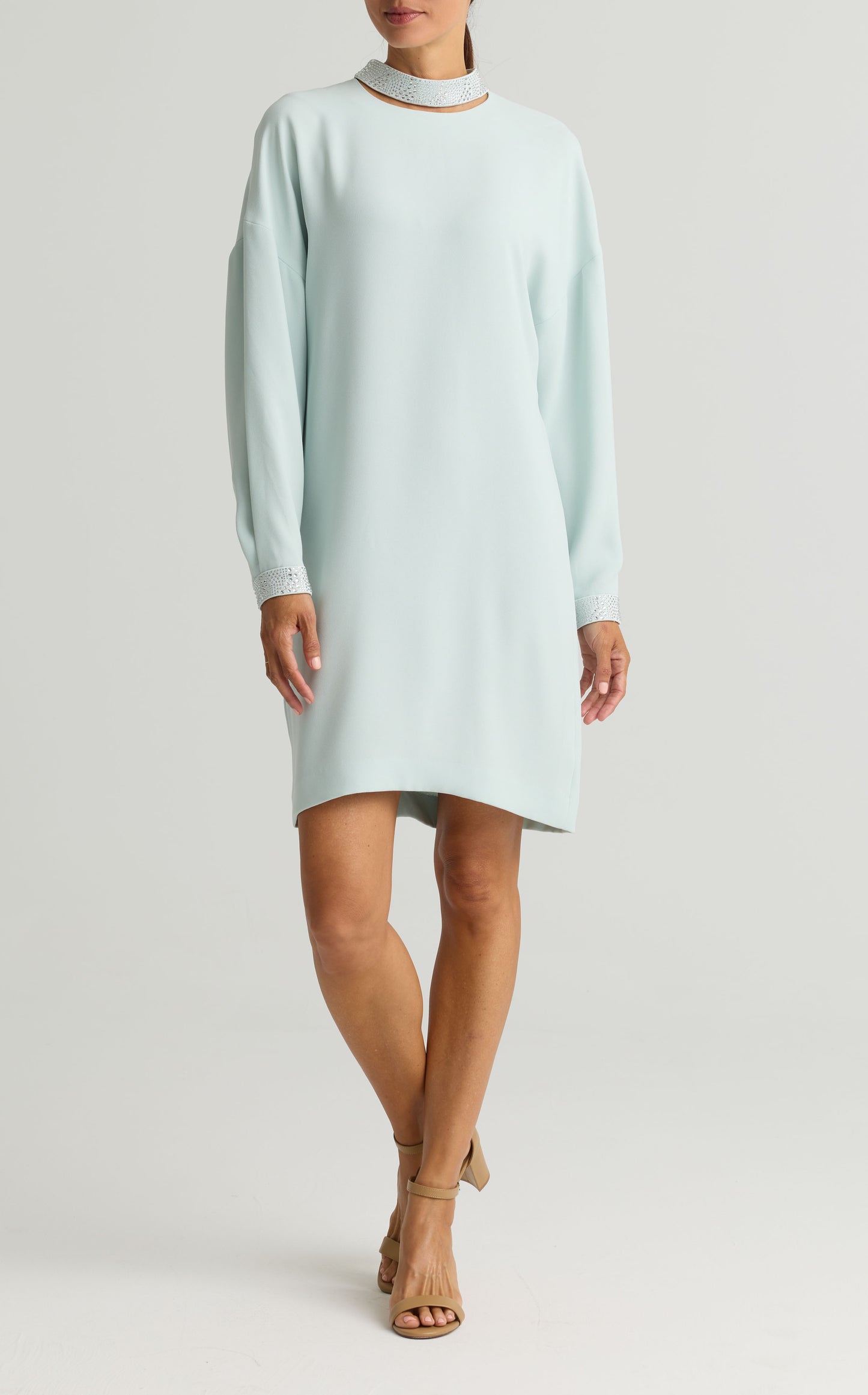 Satin Trim Dress