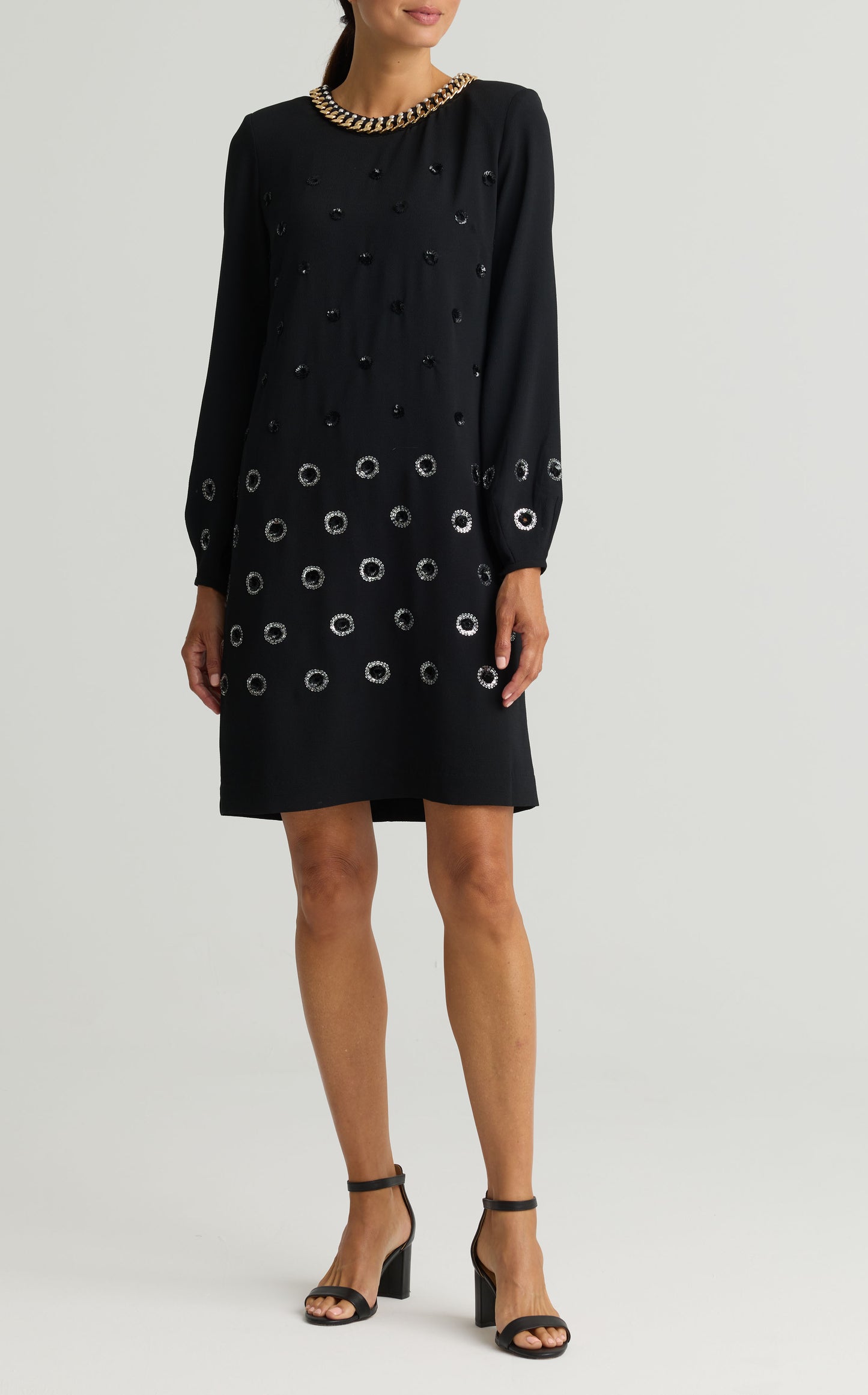 Embellished Polka Dot Dress