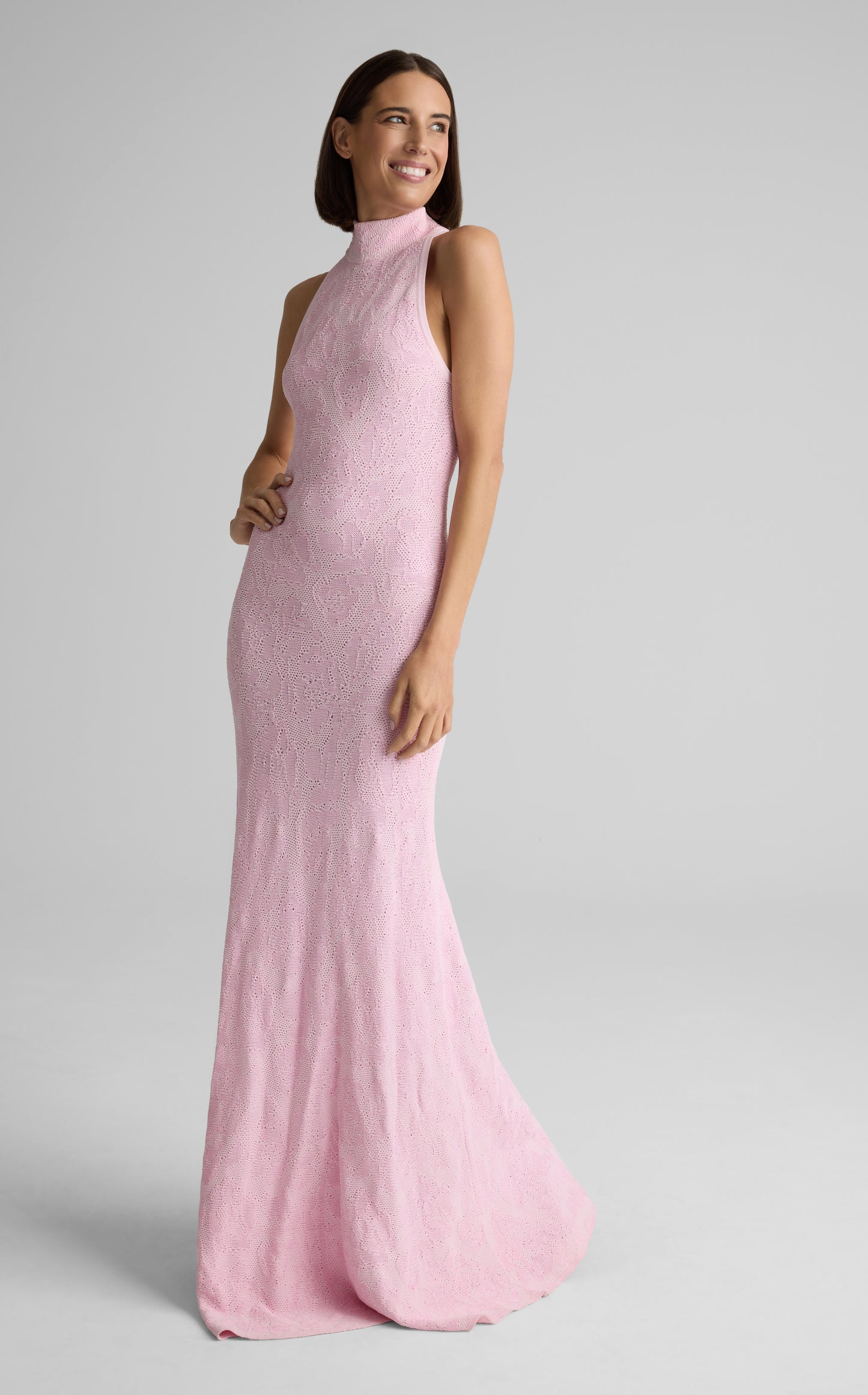Elodie Gown in Floral Jacquard Knit