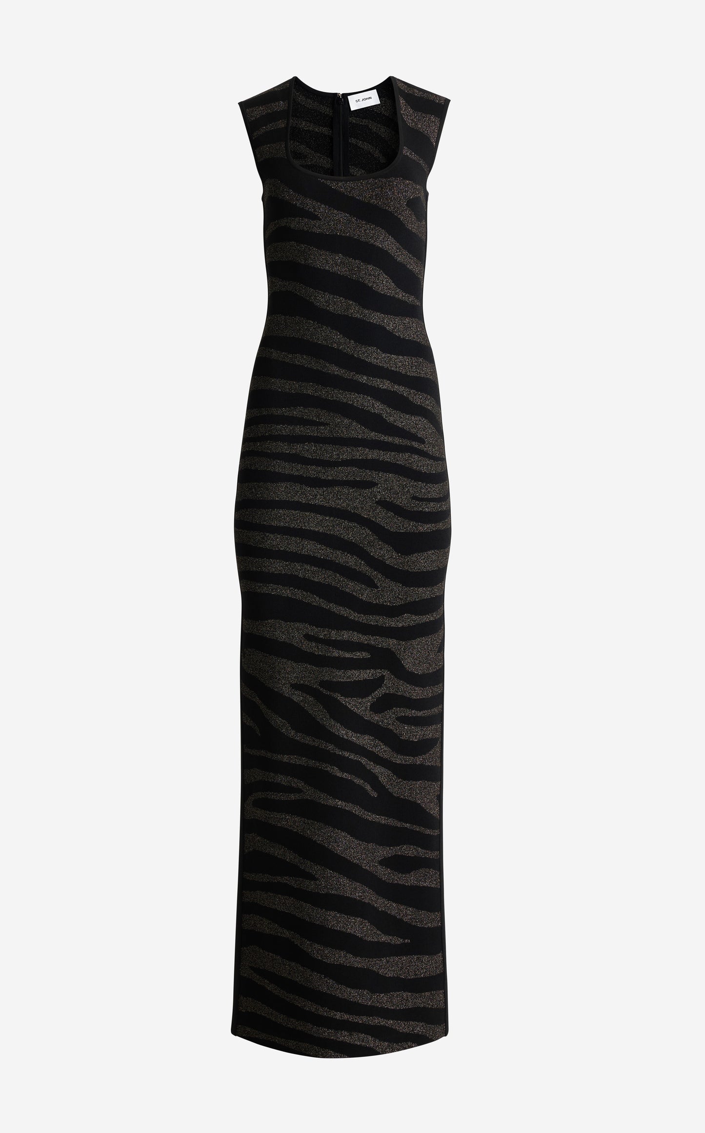 Lynn Gown In Zebra Santa Roma Knit