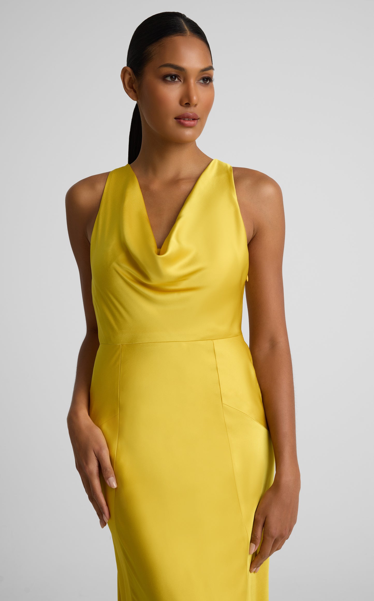 Andrea Gown In Liquid Satin
