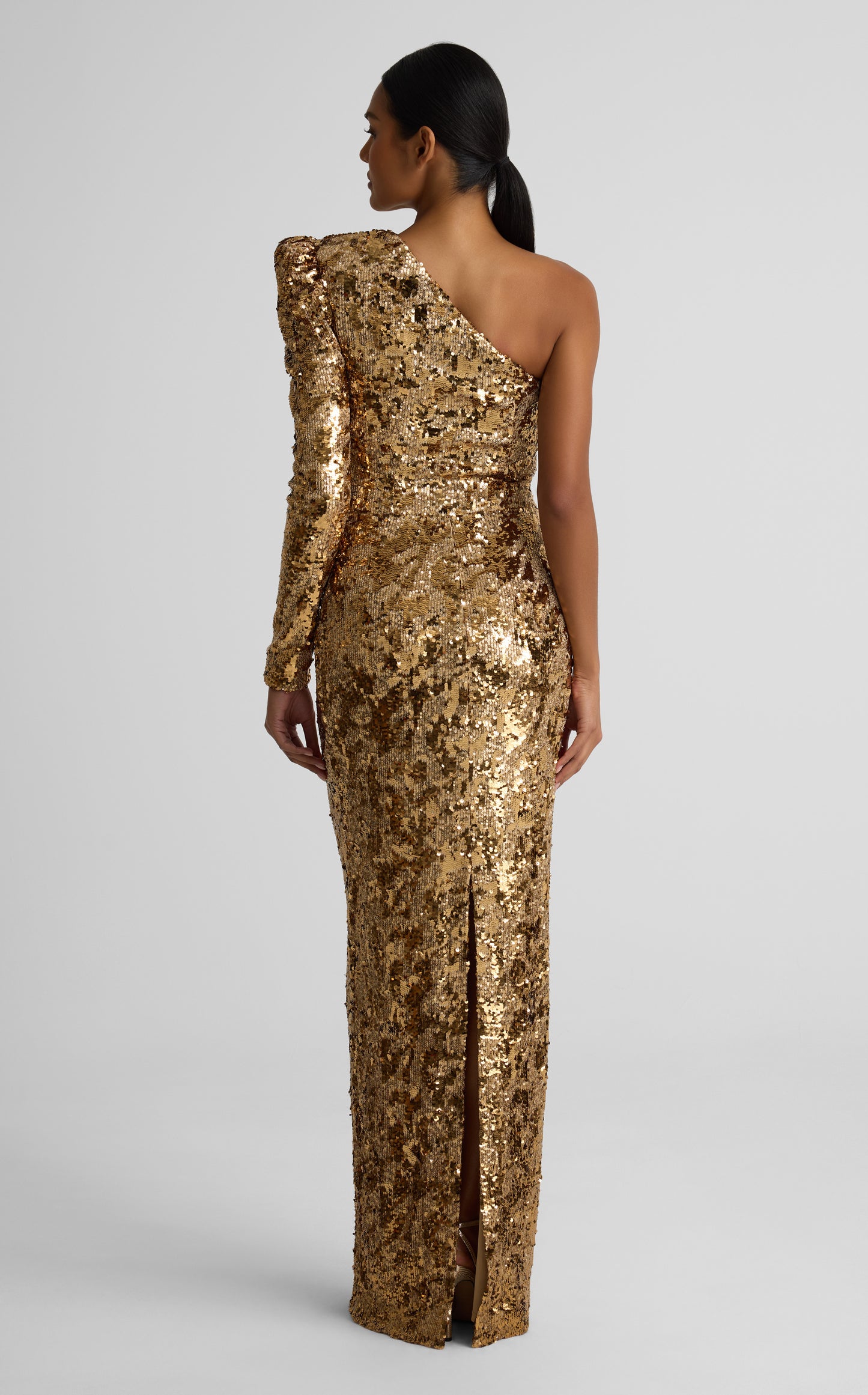 Sabrina Gown In Stretch Sequin Knit