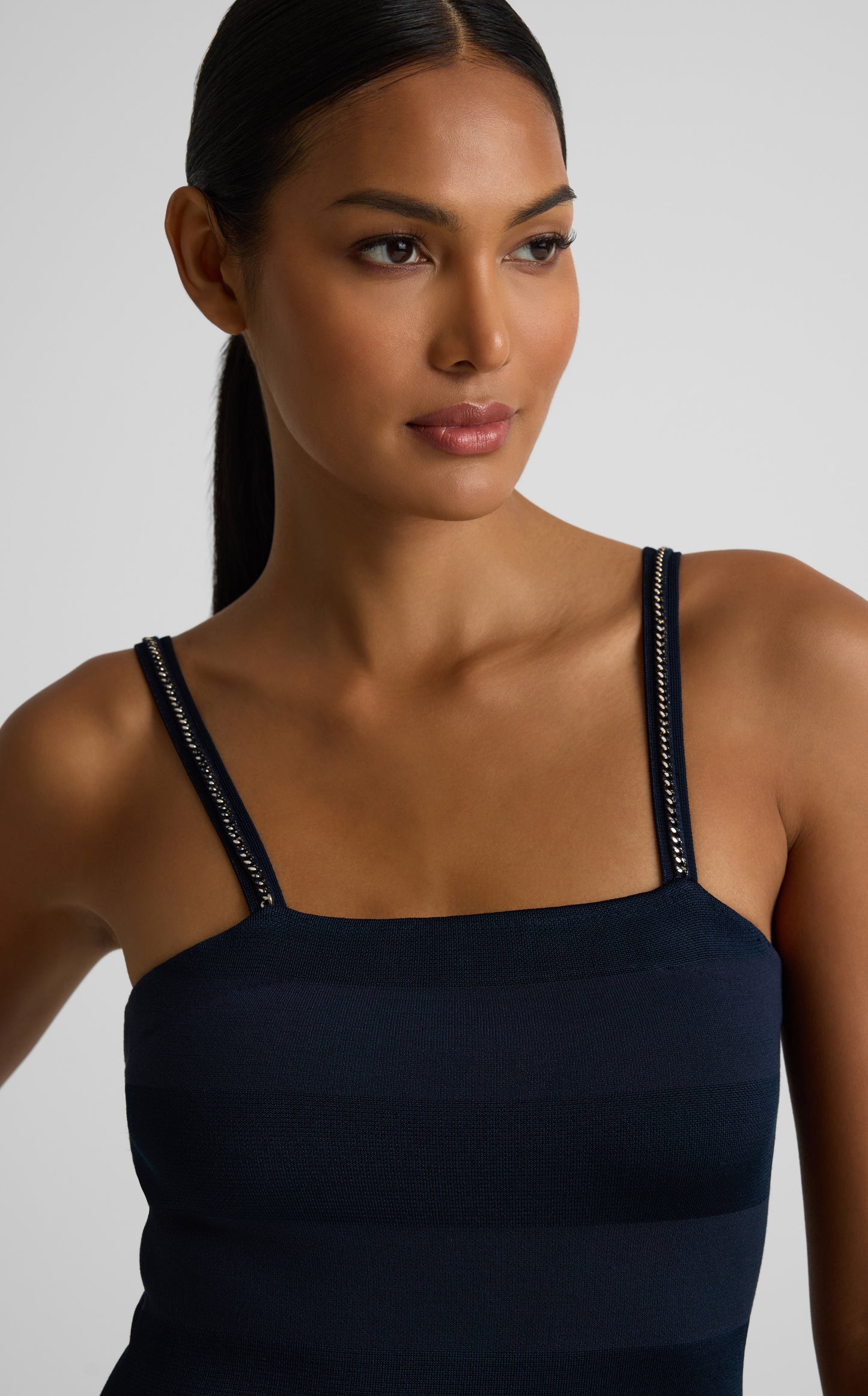 Irene Gown In Shadow Stripe Knit