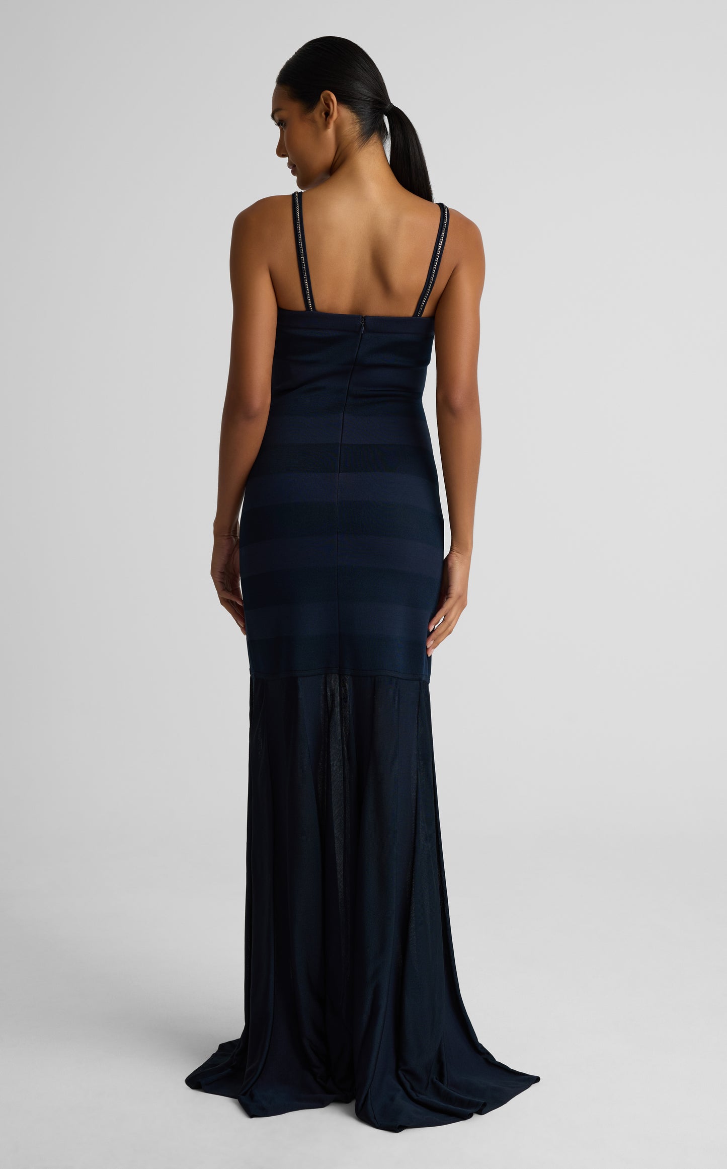 Irene Gown In Shadow Stripe Knit