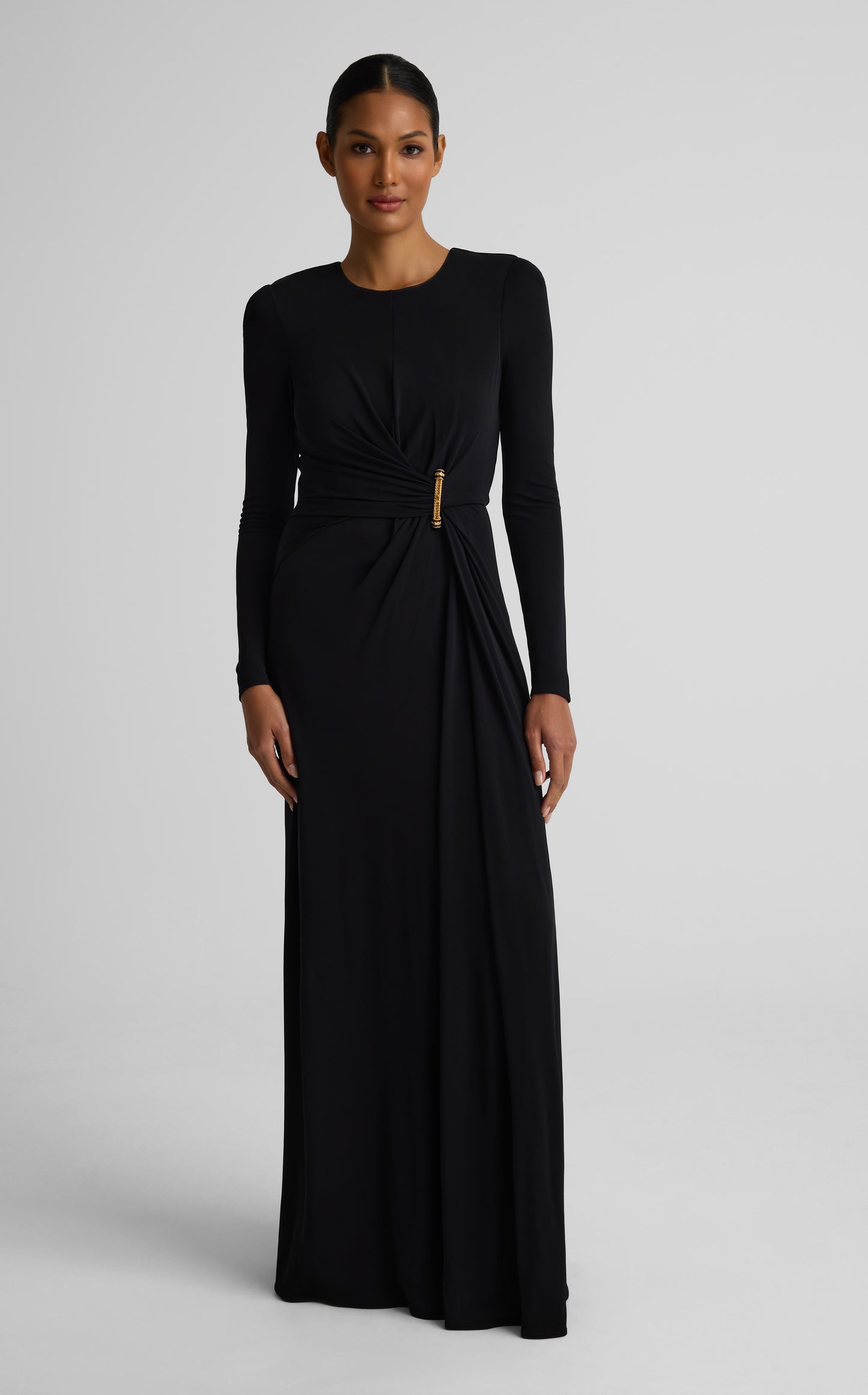 Dominique Gown In Matte Crepe Jersey