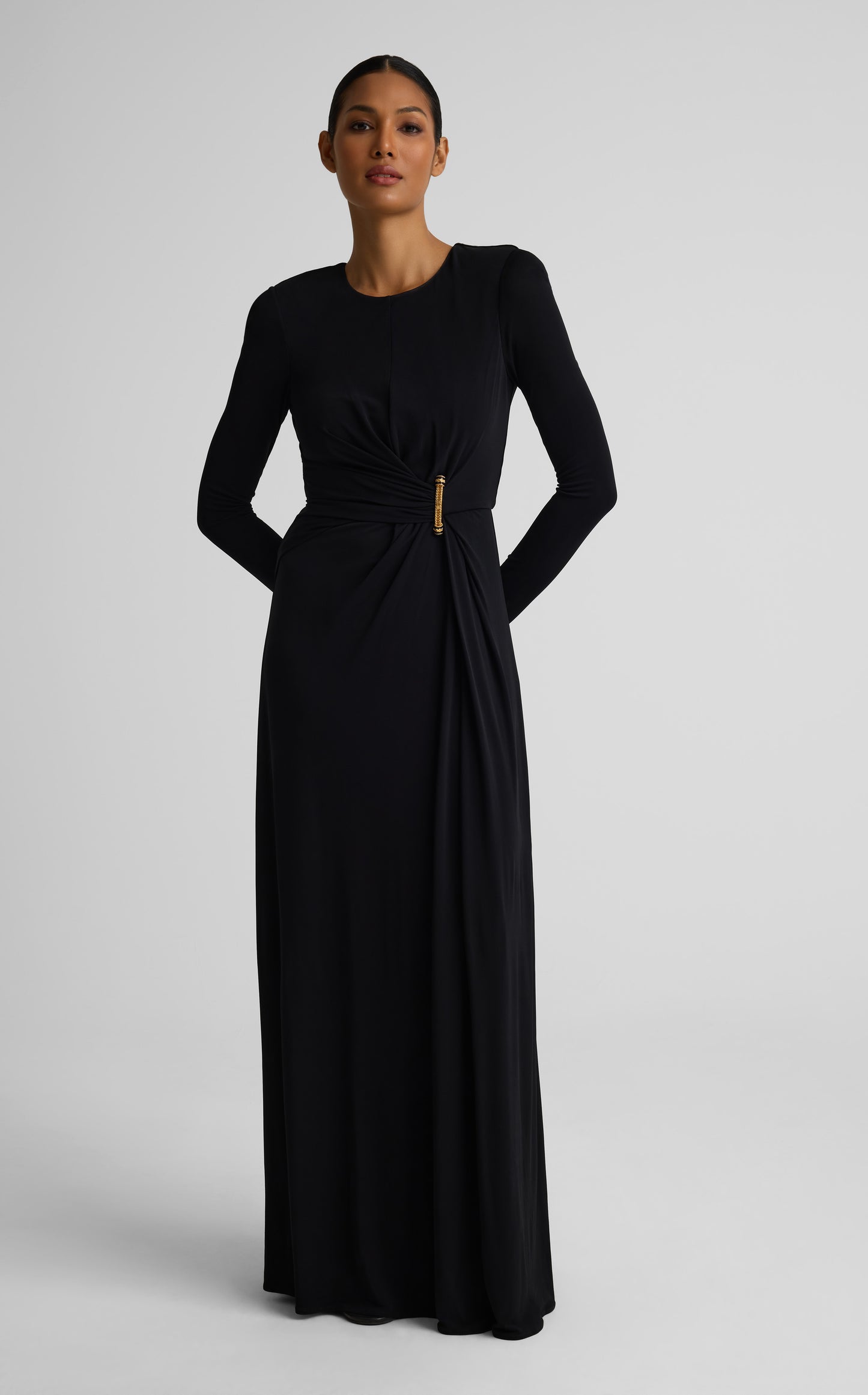 Dominique Gown In Matte Crepe Jersey