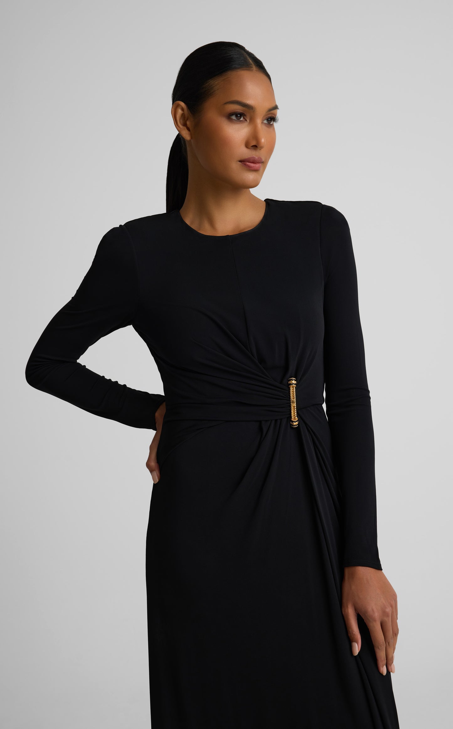 Dominique Gown In Matte Crepe Jersey