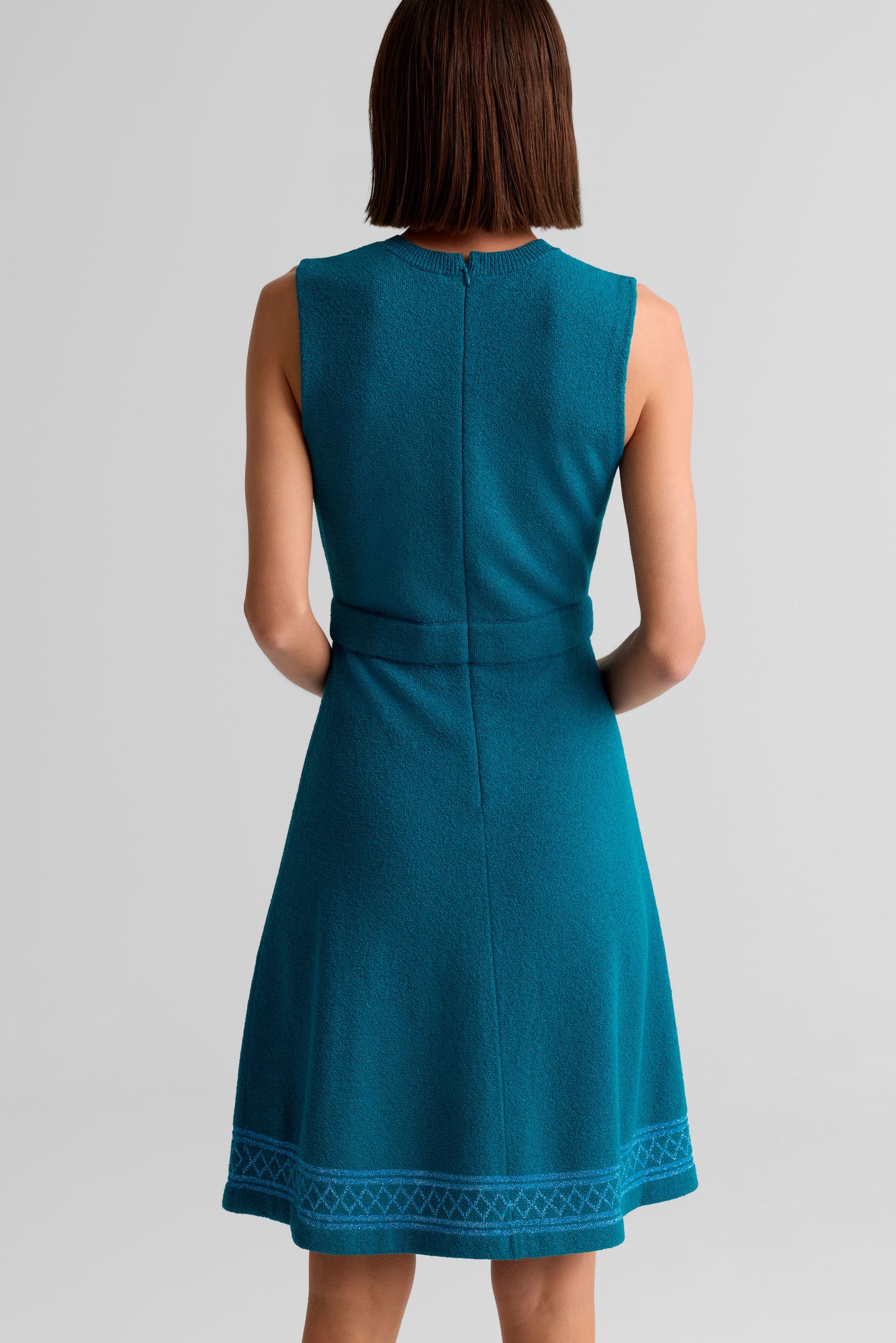 Sleeveless Crew Neck Flare Dress