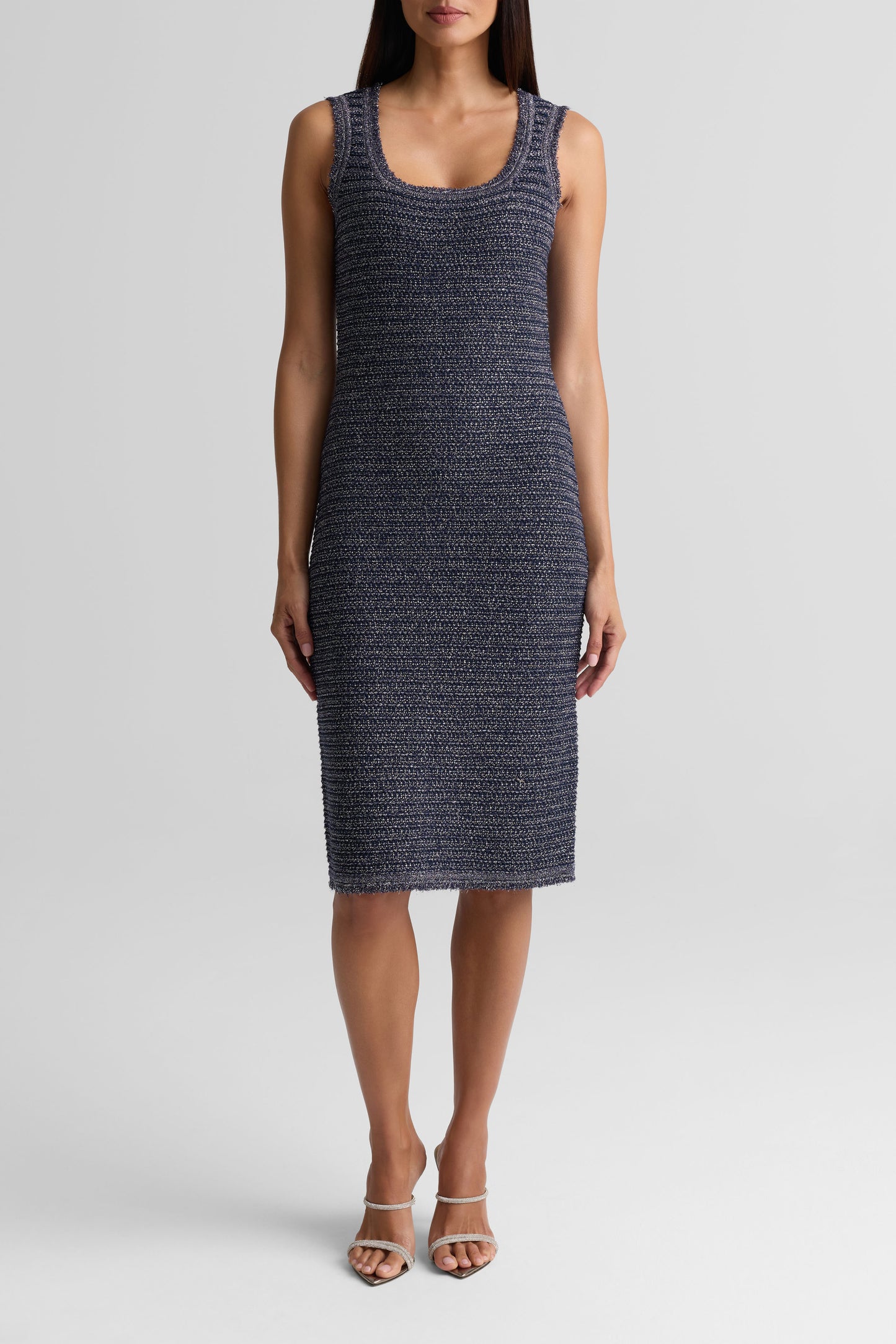 Textured Knit Tank Column Dress