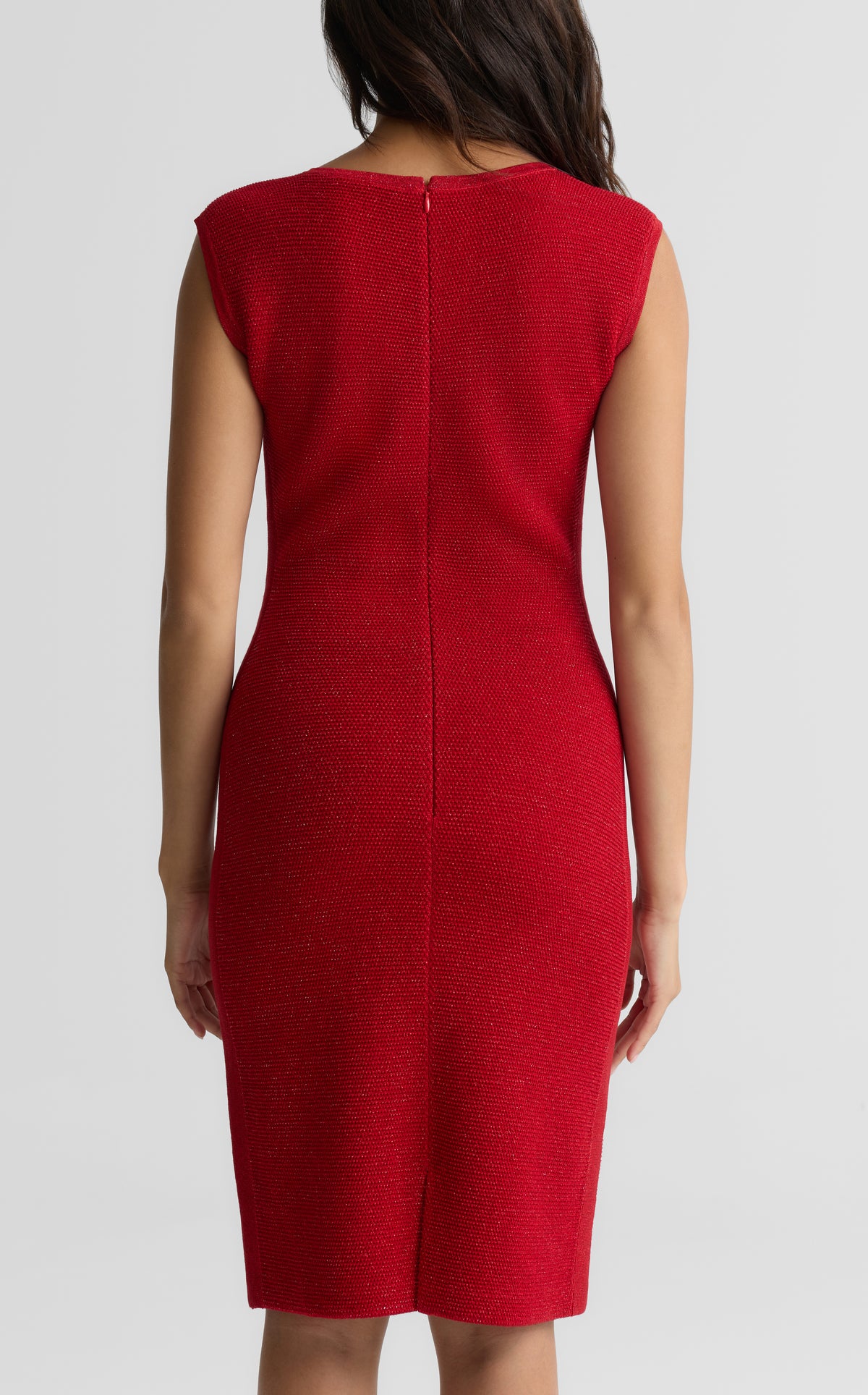 Metallic Scoop Neck Dress