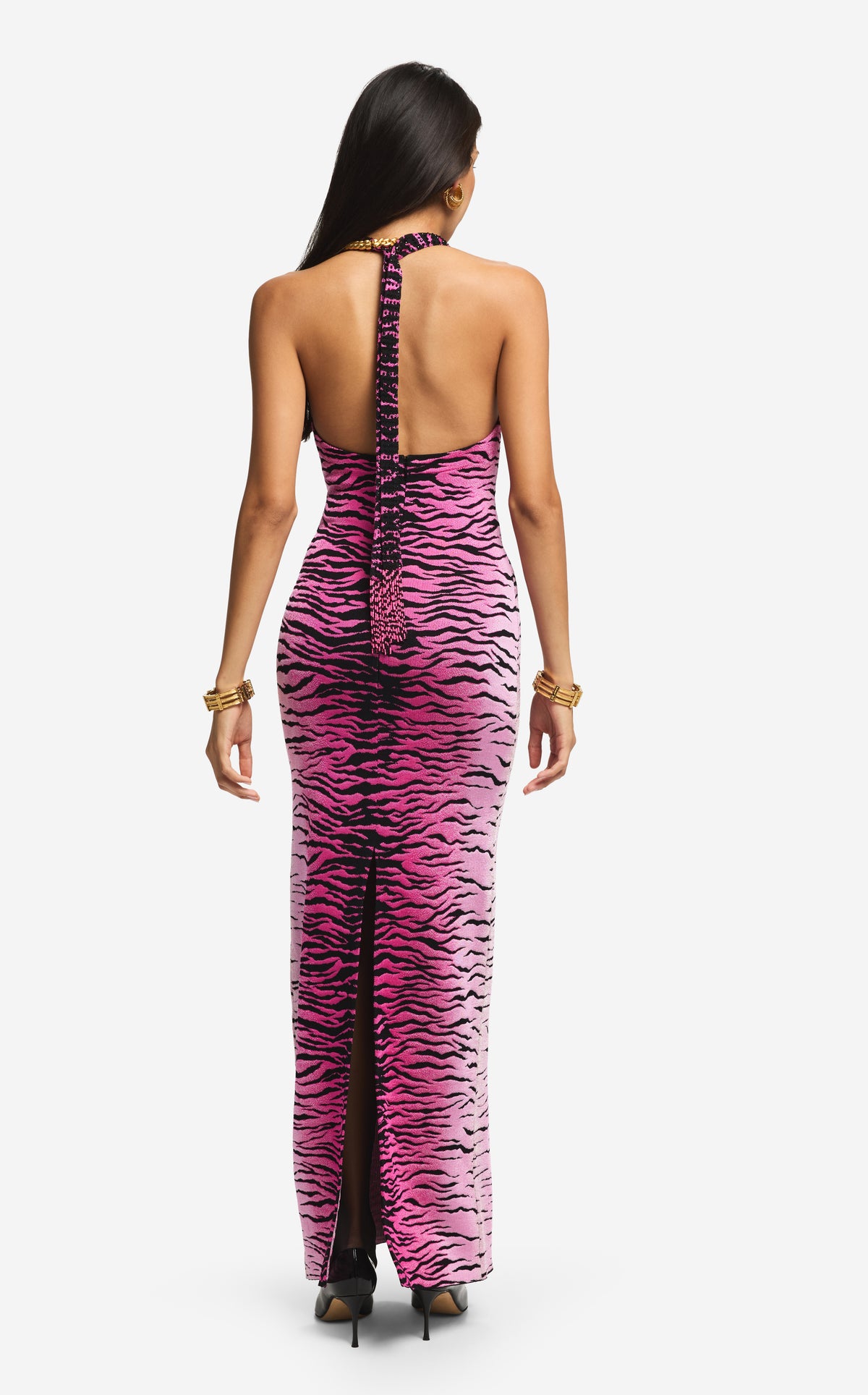 Gown in Tiger Jacquard