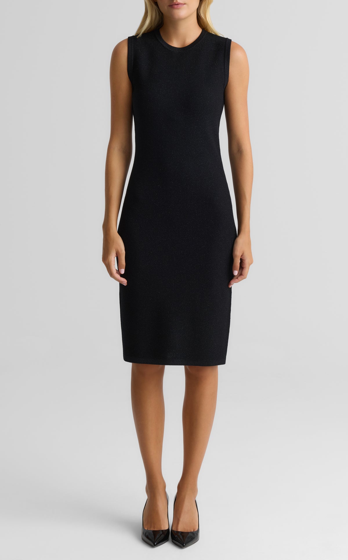 Lurex Stretch Piqué Knit Dress