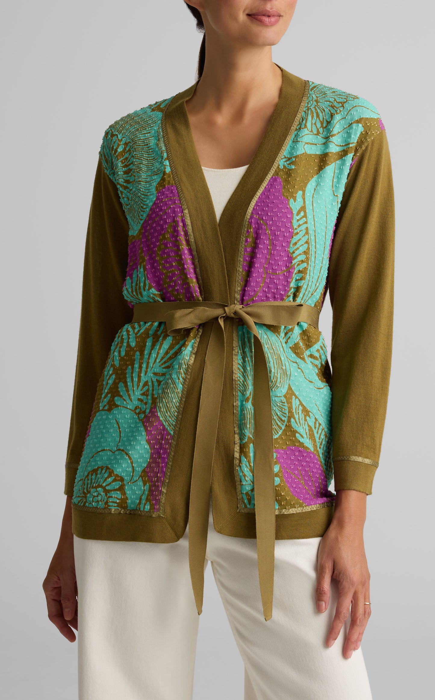 Poppy Print Wrap Cardigan
