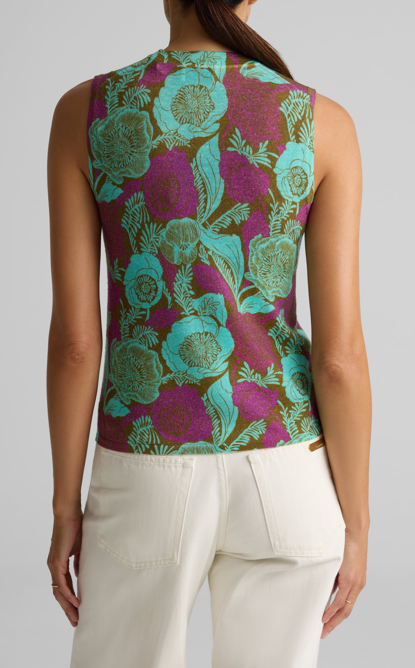 Poppy Print Knit Shell