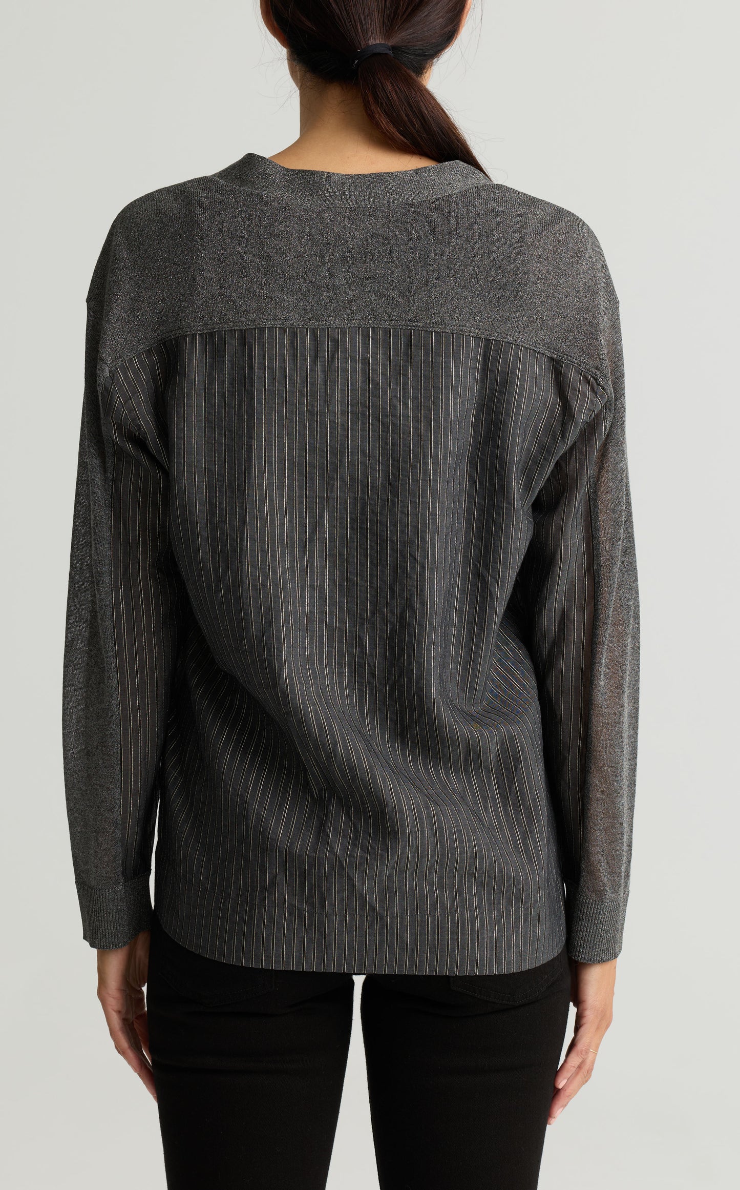 Metallic V-Neck Cardigan