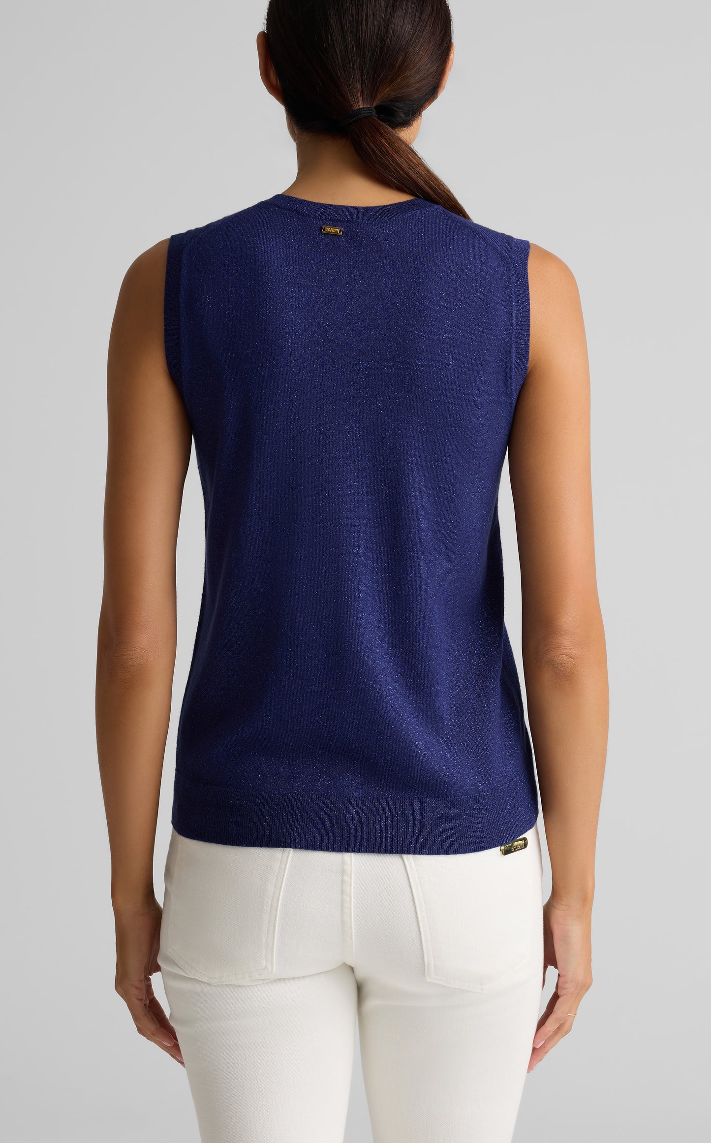 Fine Gauge Lurex Knit Shell