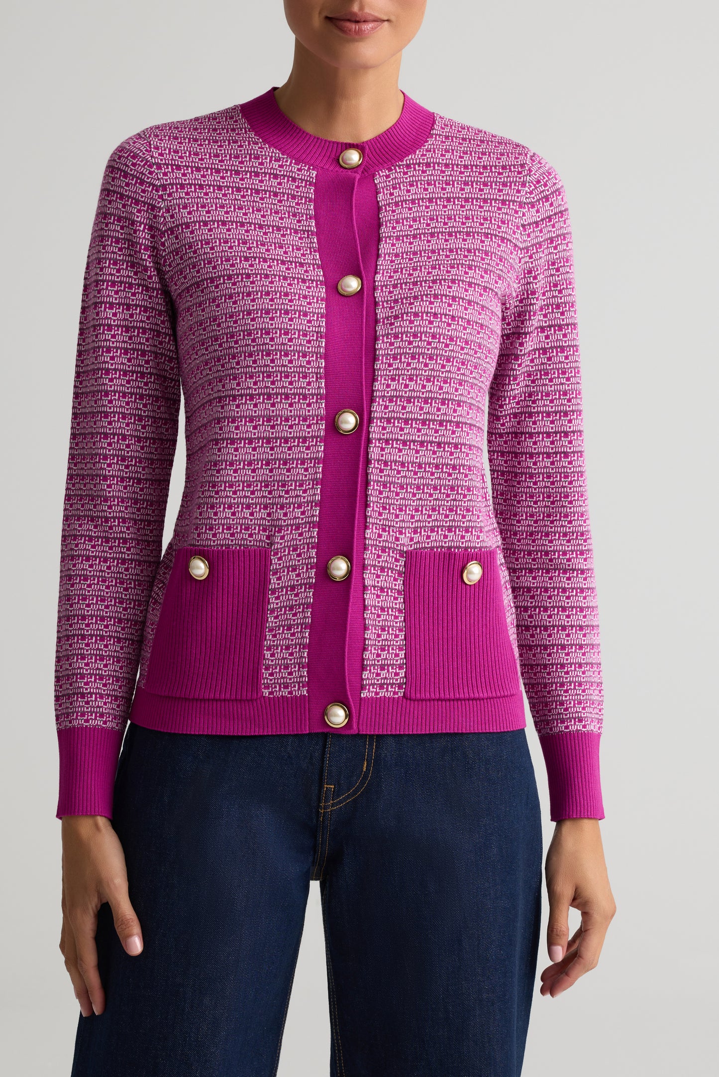 Space-Dyed Knit Cardigan