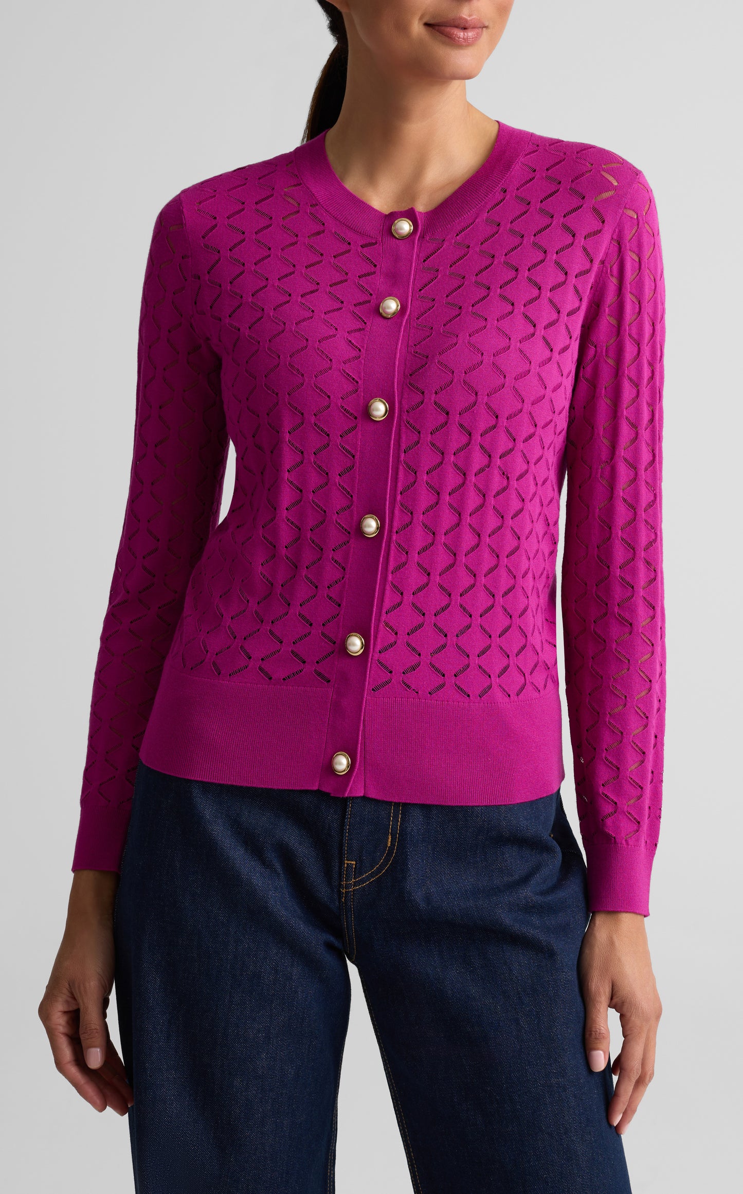 Cutout Detail Knit Cardigan