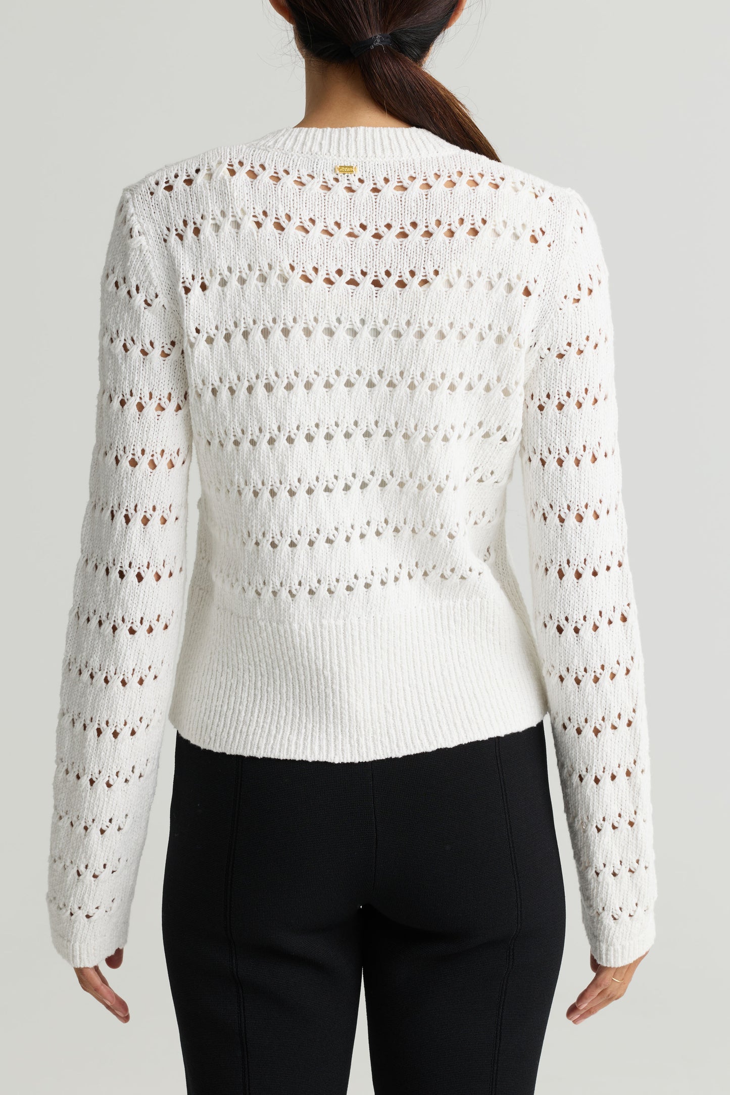Openwork Cable Knit Cardigan