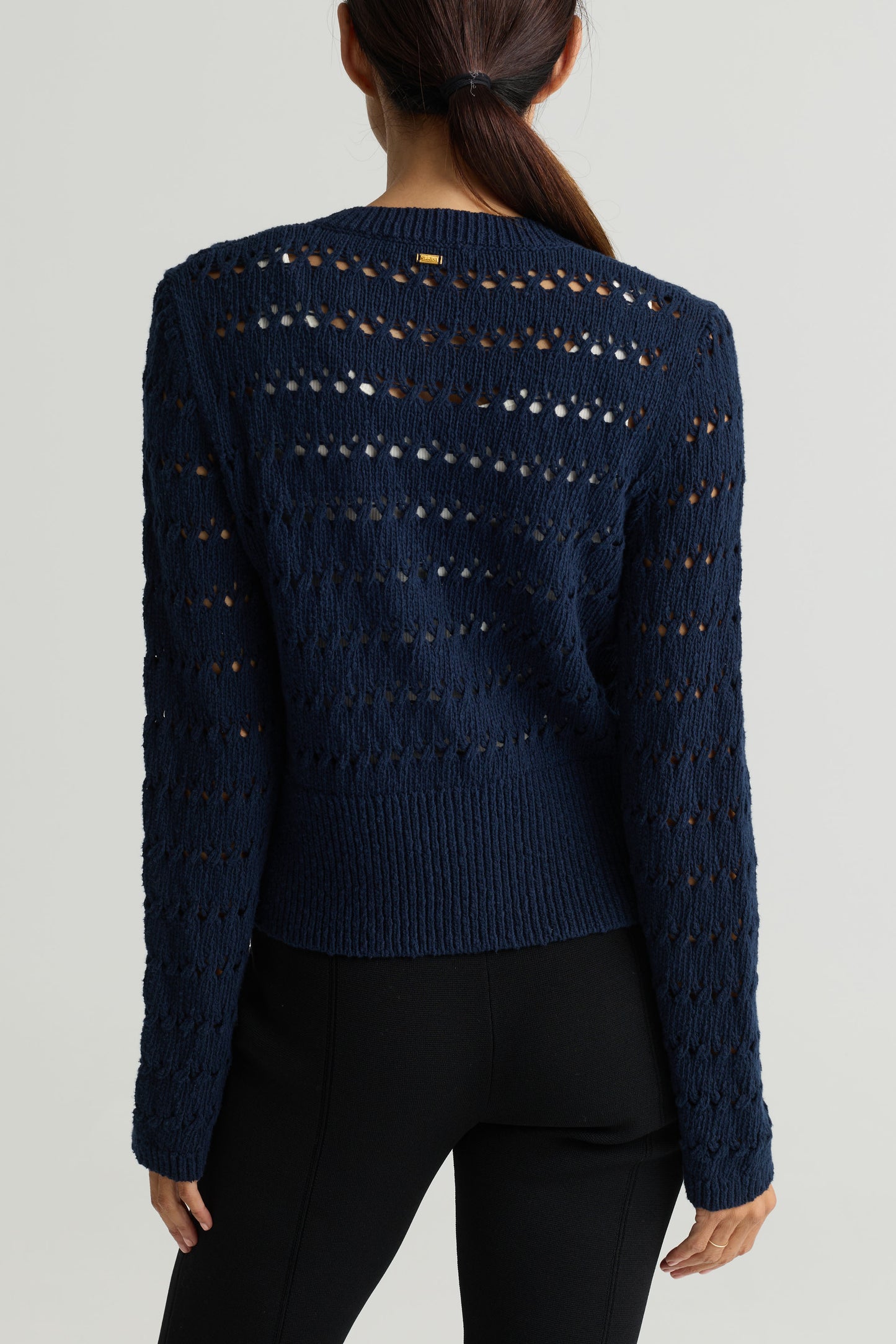 Openwork Cable Knit Cardigan