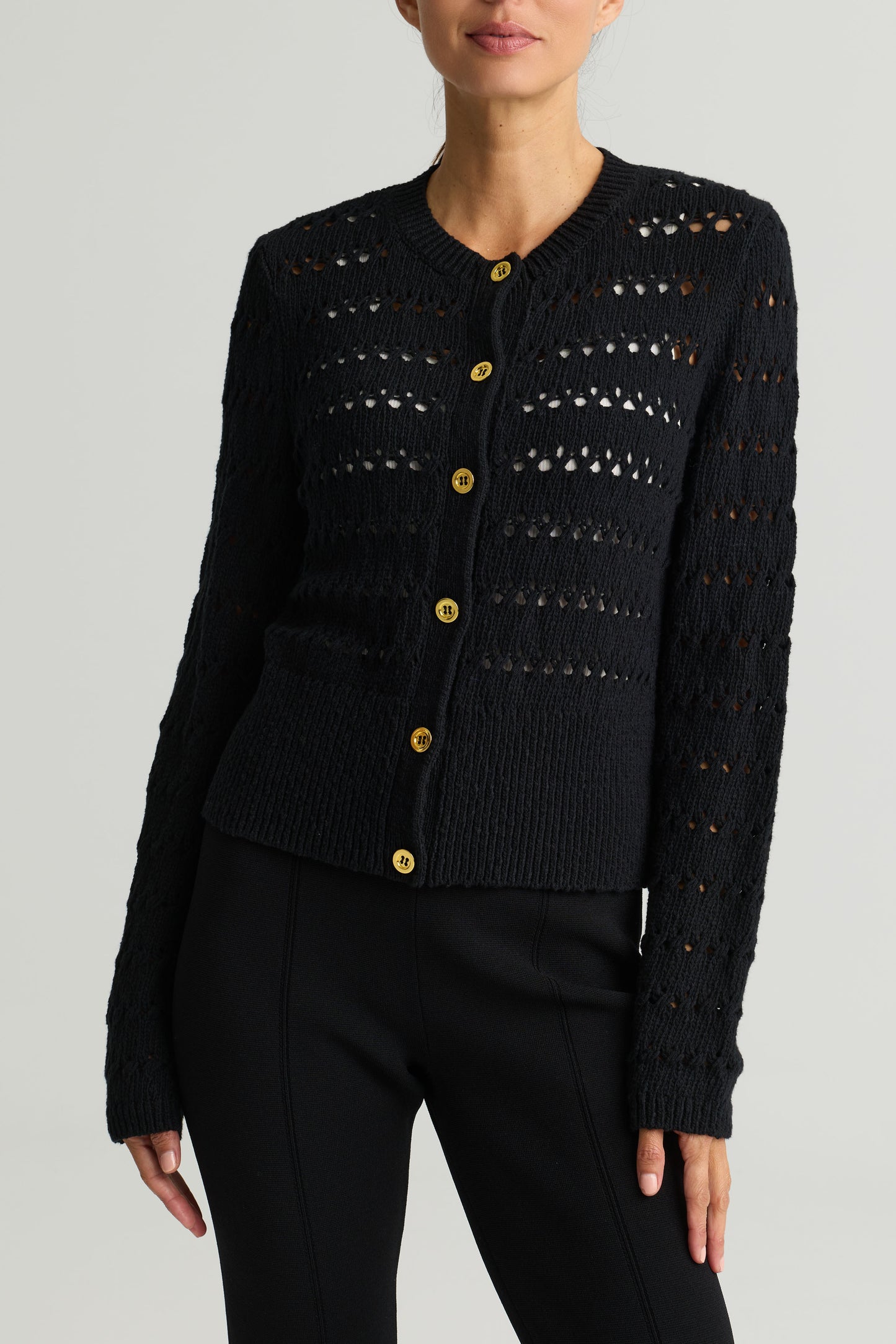 Open Stitch Knit Cardigan