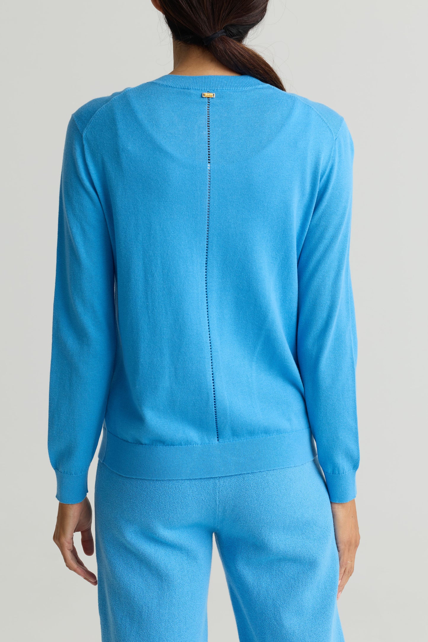 Fine Gauge Cotton Blend Cardigan