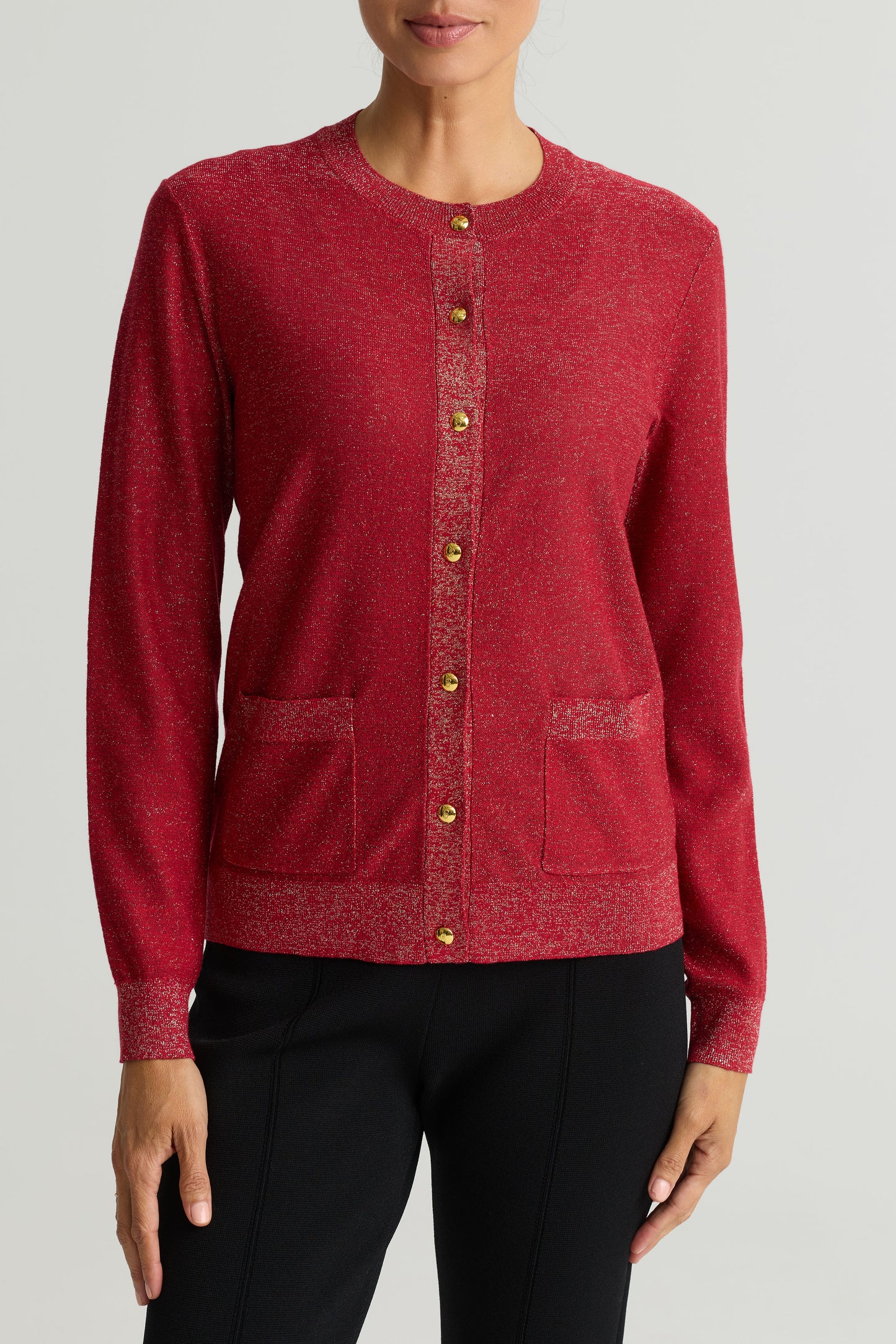 Lightweight Lurex Knit Cardigan