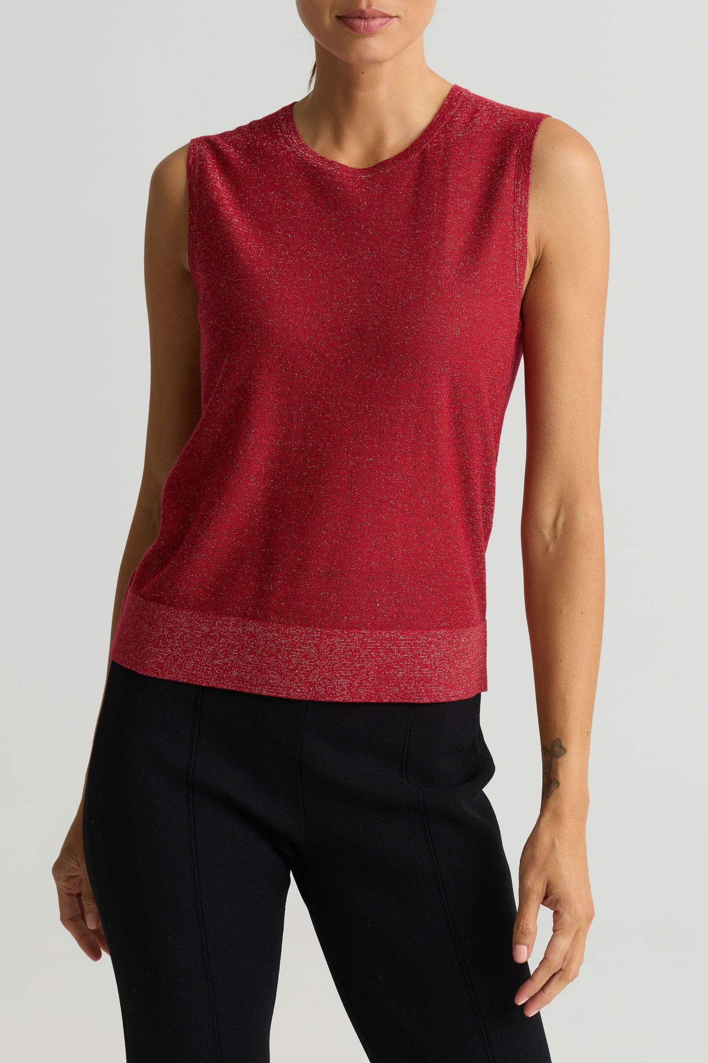 Lightweight Lurex Knit Shell