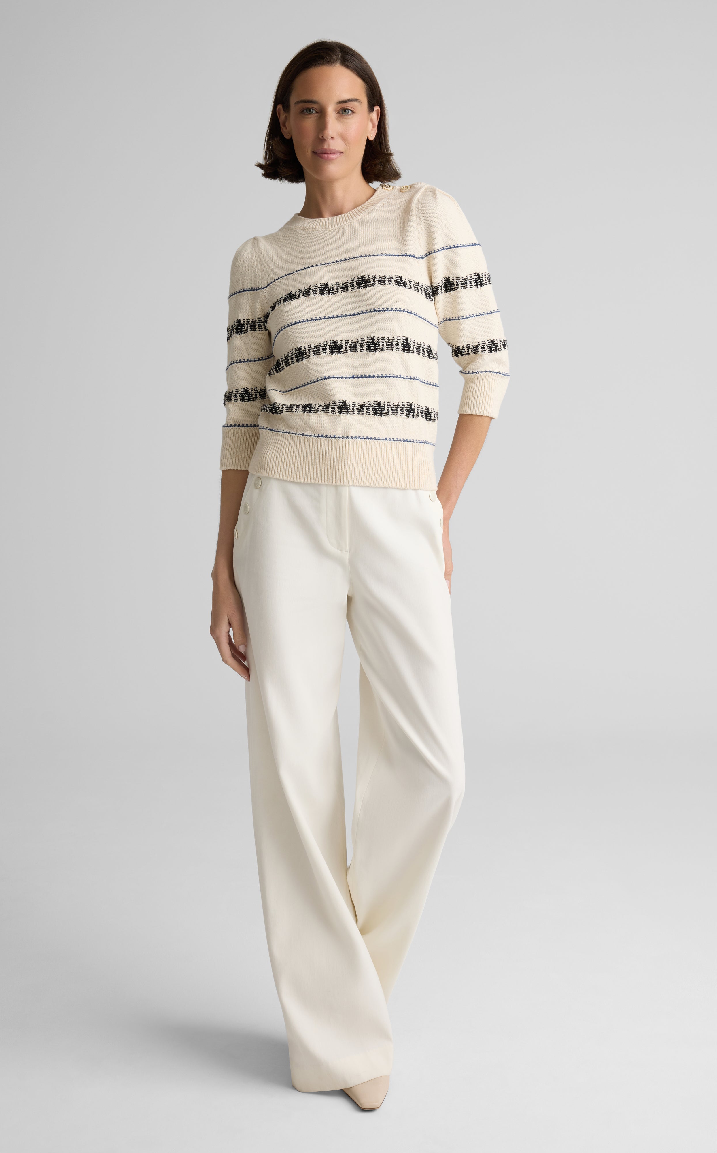 Brielle Sweater in Brisé Cotton Knit | St. John Knits