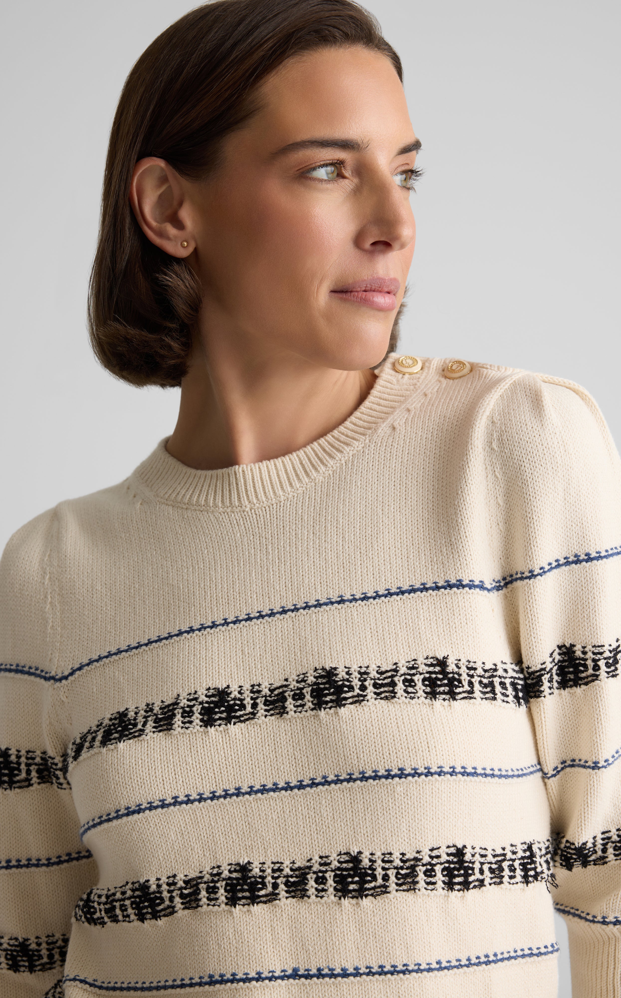Brielle Sweater in Brisé Cotton Knit | St. John Knits