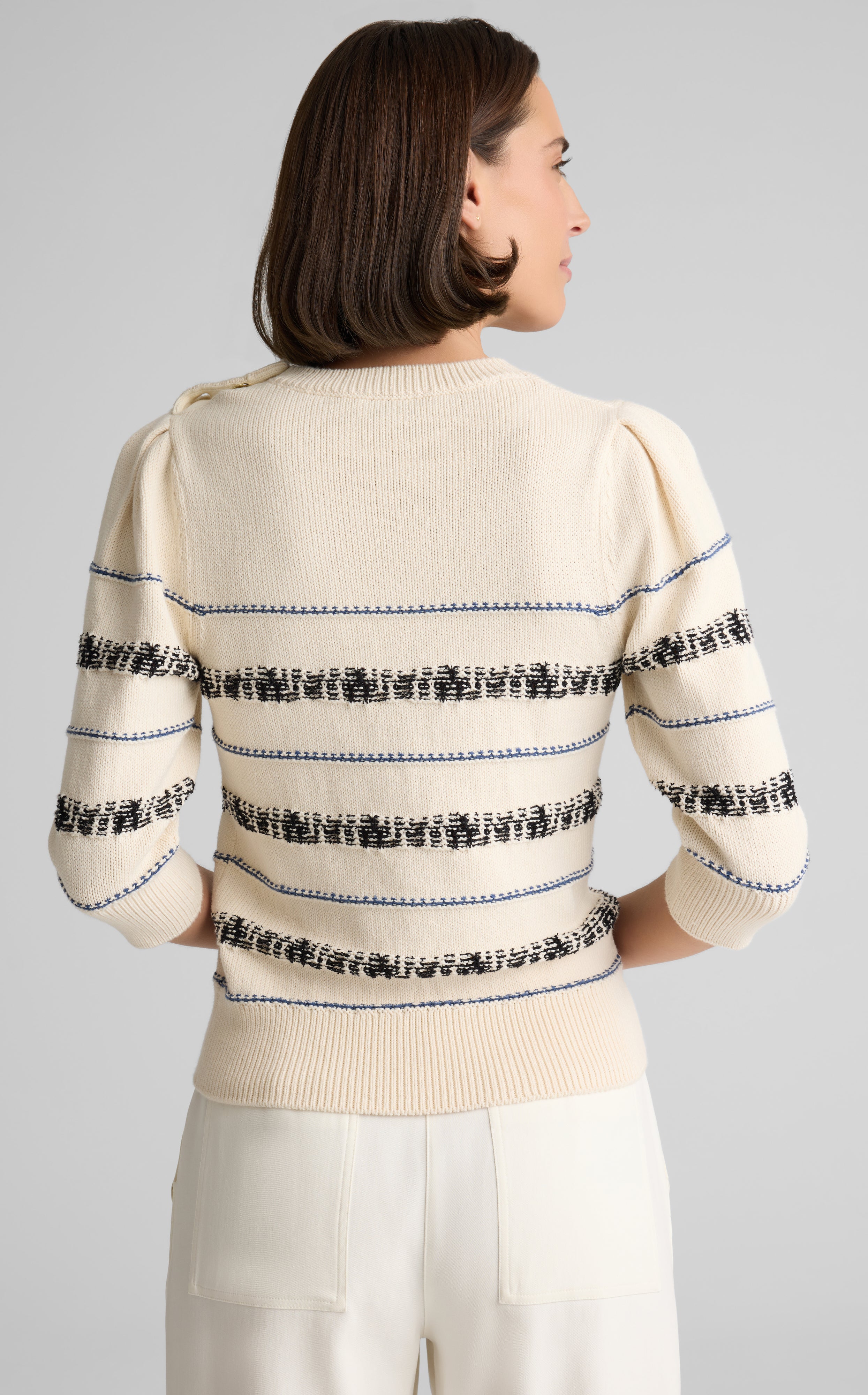 Brielle Sweater in Brisé Cotton Knit | St. John Knits