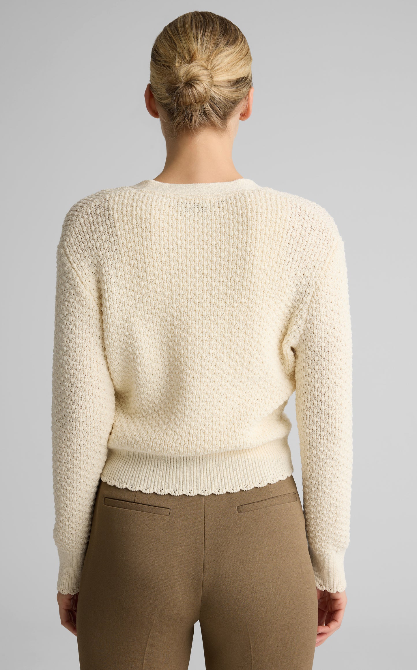 Melody Cardigan in Perlé Crepe Knit