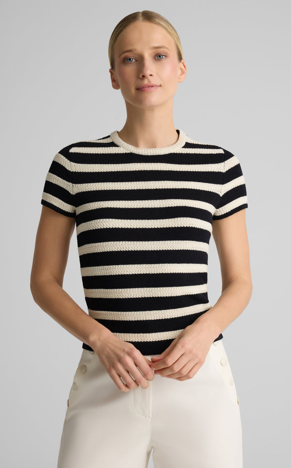 Lori Sweater In Breton Stripe Knit