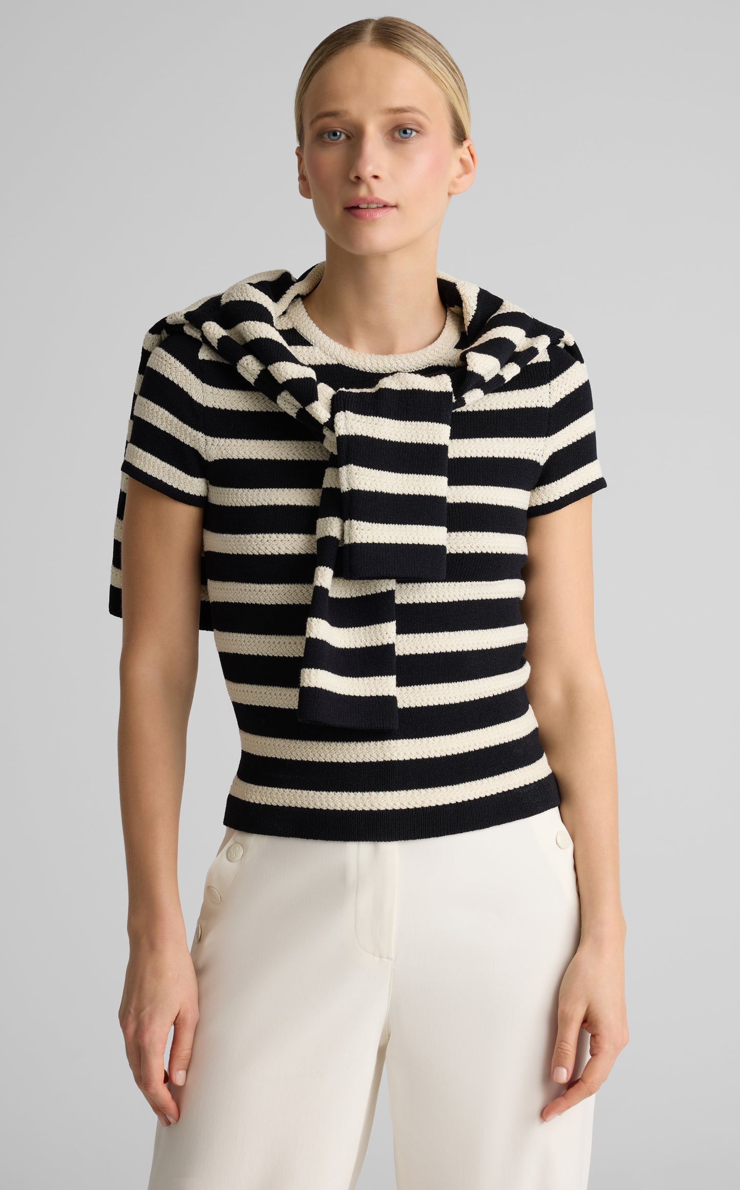 Lori Sweater In Breton Stripe Knit