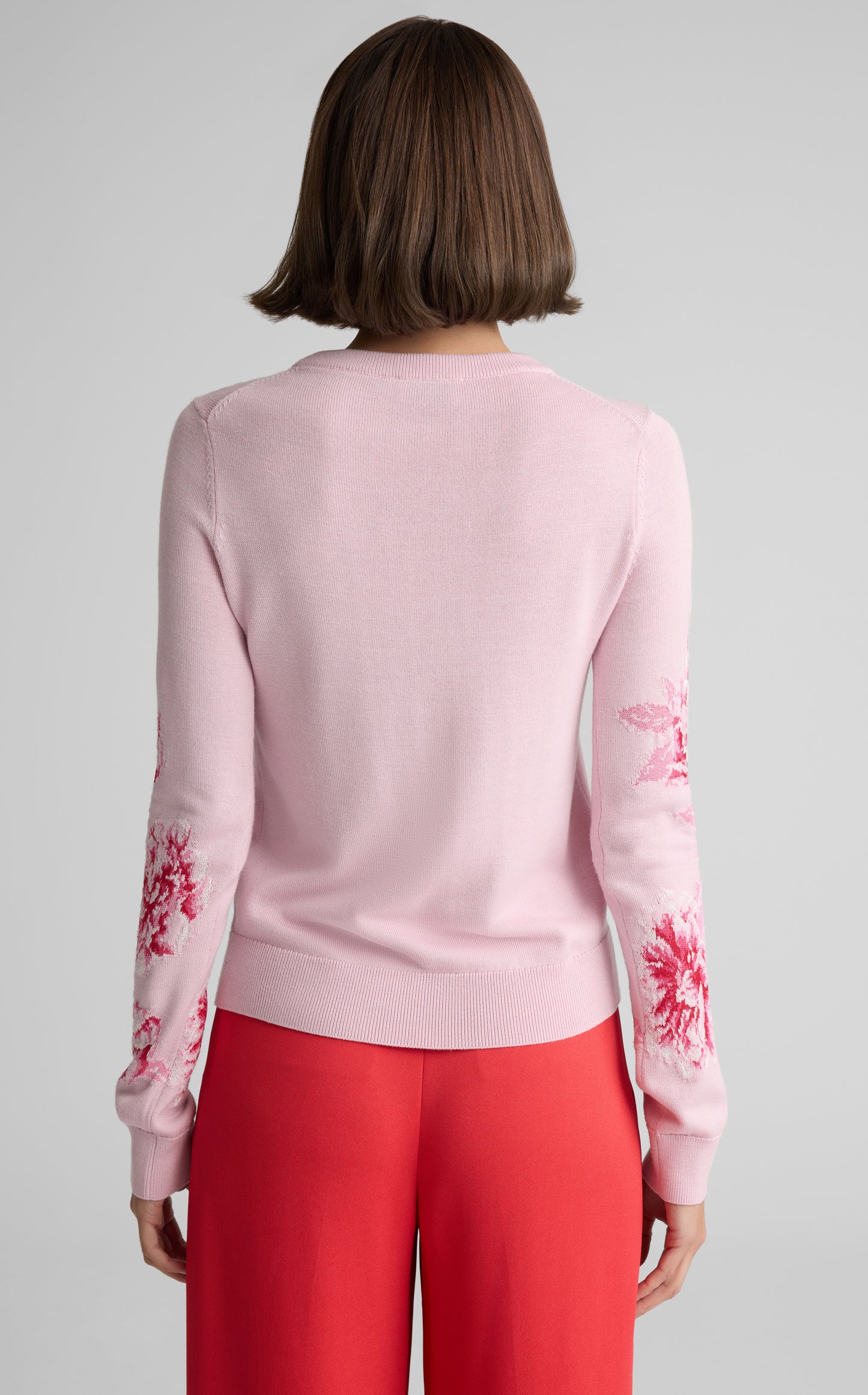 Marjorie Sweater In Peony Merino Silk