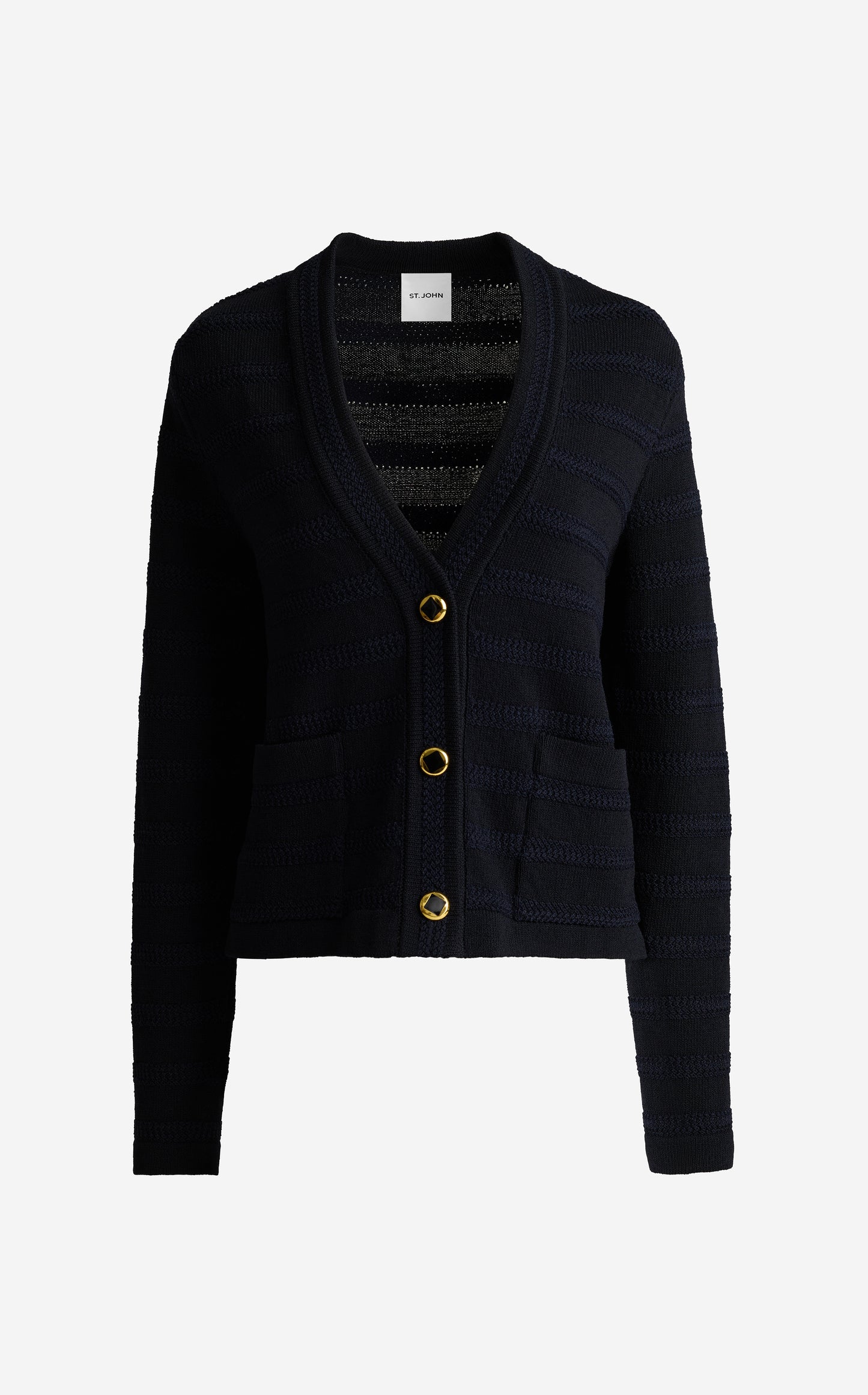 Janice Cardigan In Breton Stripe Knit