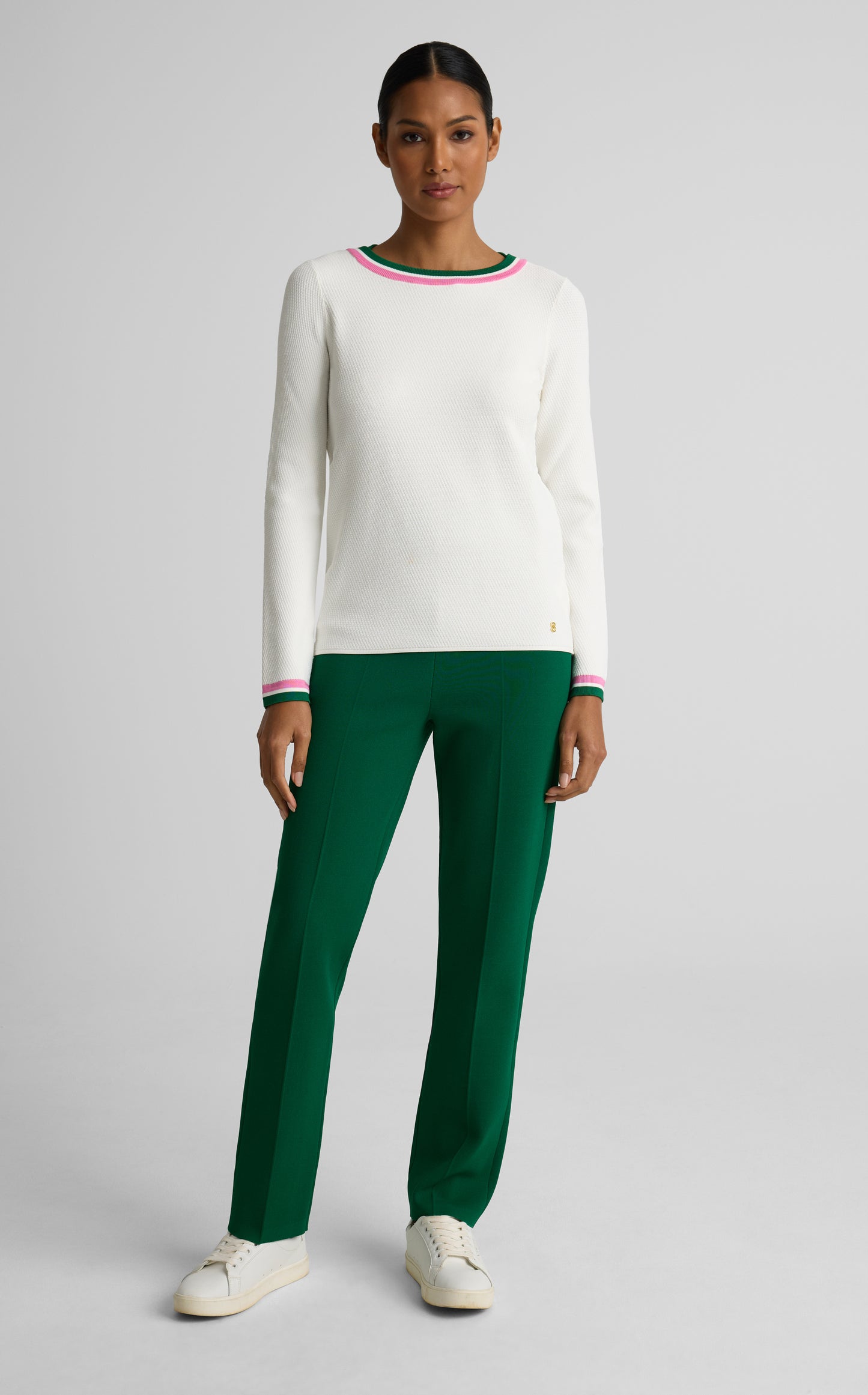 Marjorie Sweater In Diagonal Texture Knit