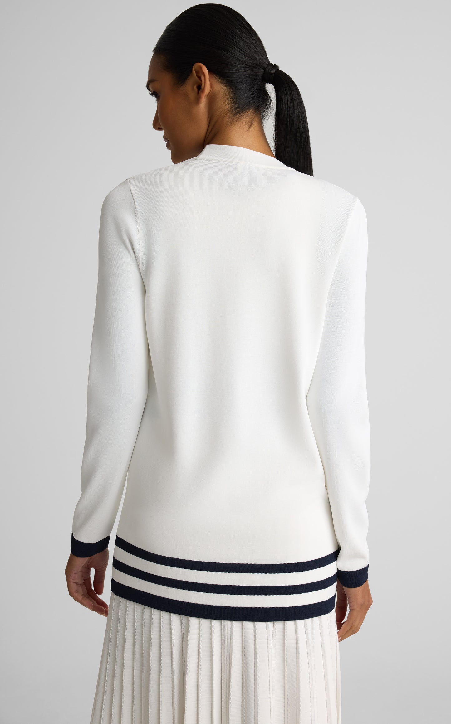 Meredith Cardigan In Riviera Crepe Knit