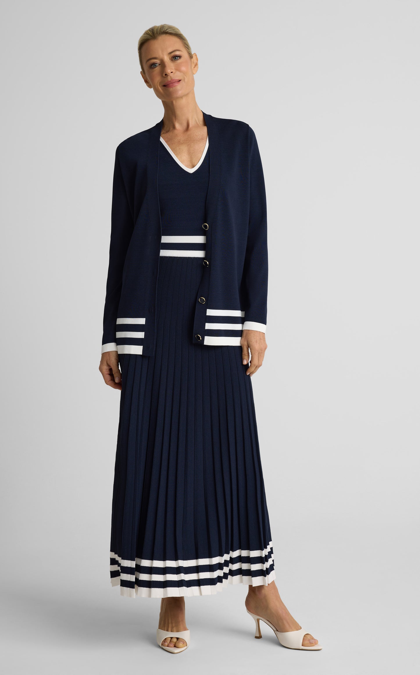 Meredith Cardigan In Riviera Crepe Knit