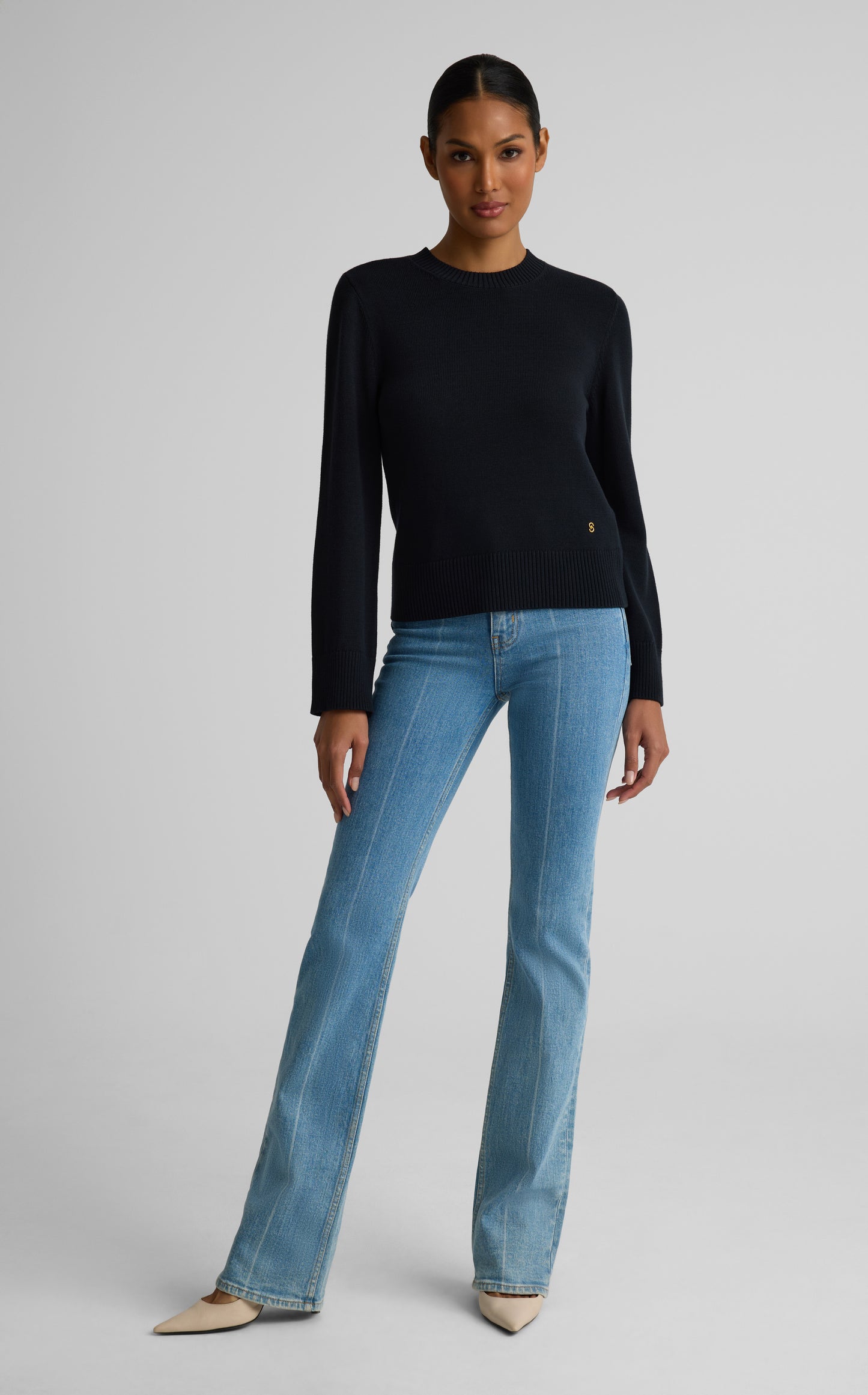 Tabitha Sweater In Lightweight Cotton Knit