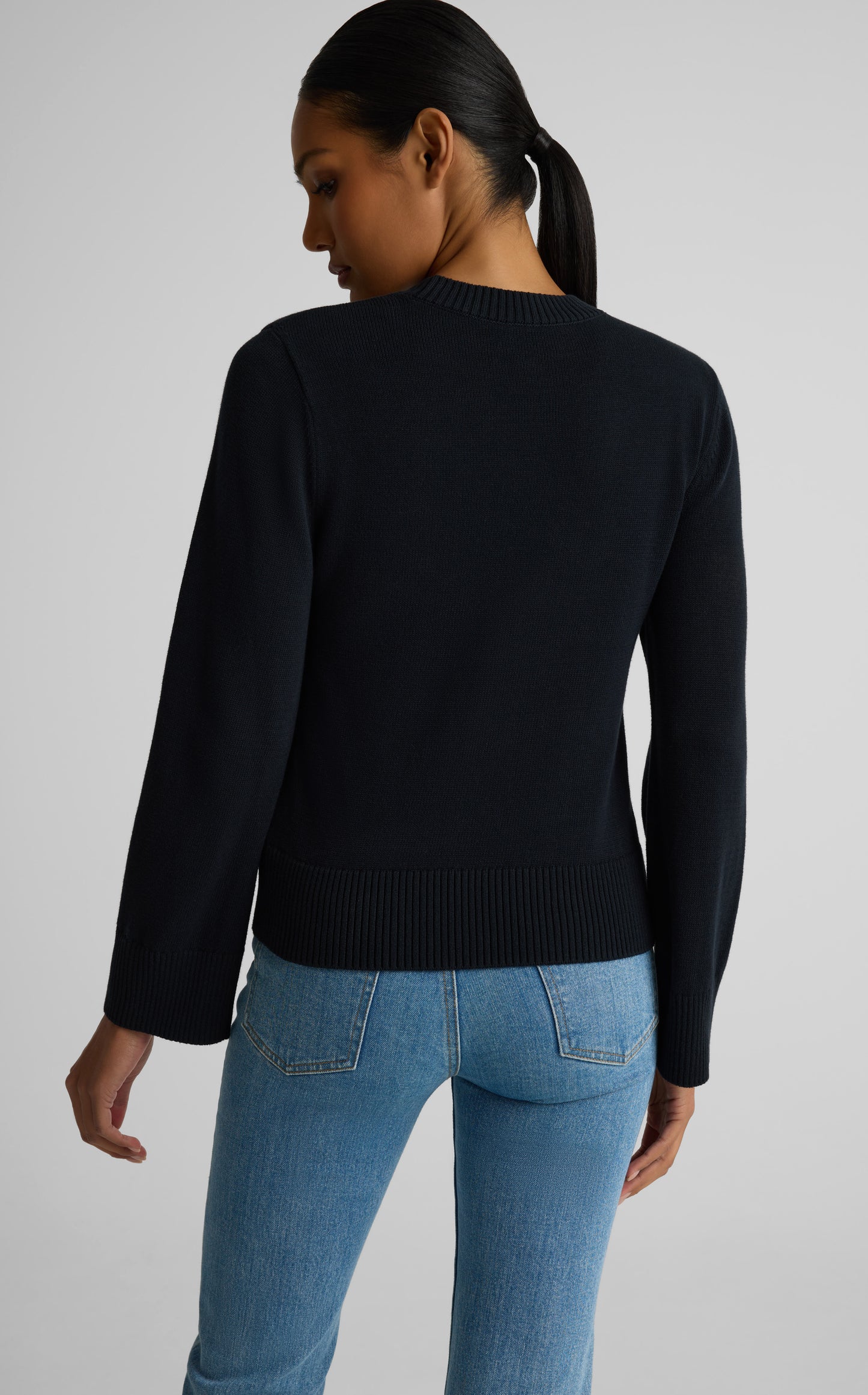 Tabitha Sweater In Lightweight Cotton Knit
