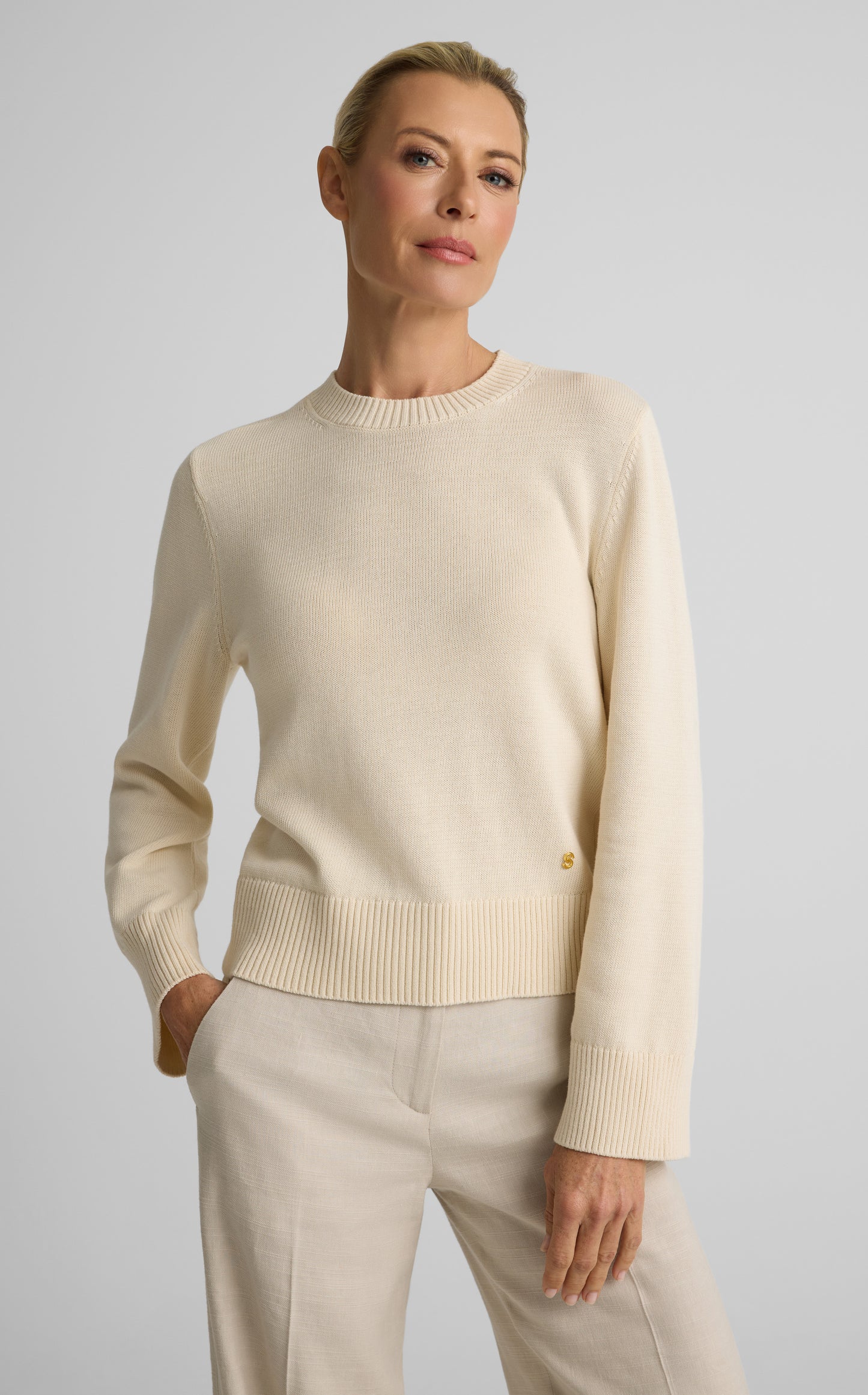 Tabitha Sweater In Lightweight Cotton Knit
