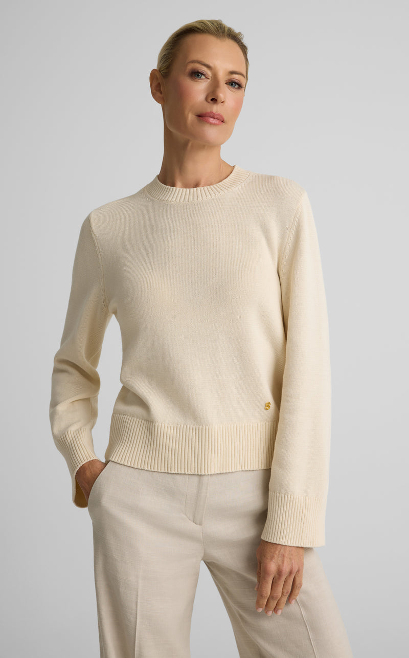 Tabitha Sweater In Lightweight Cotton Knit