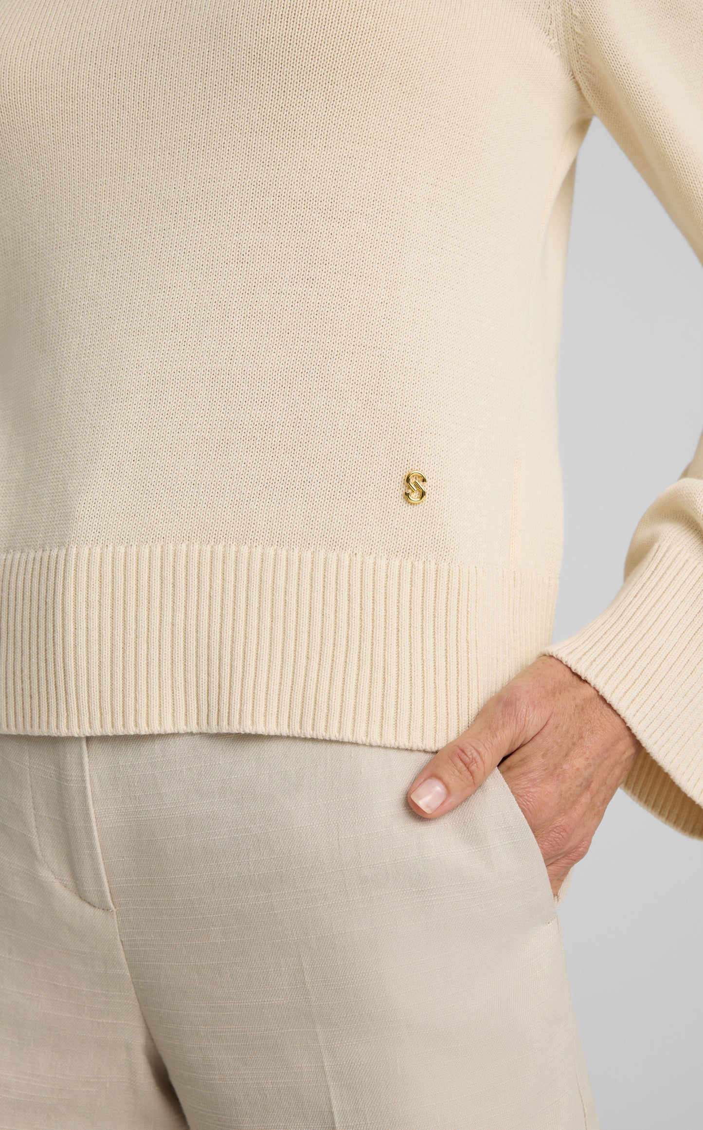 Tabitha Sweater In Lightweight Cotton Knit