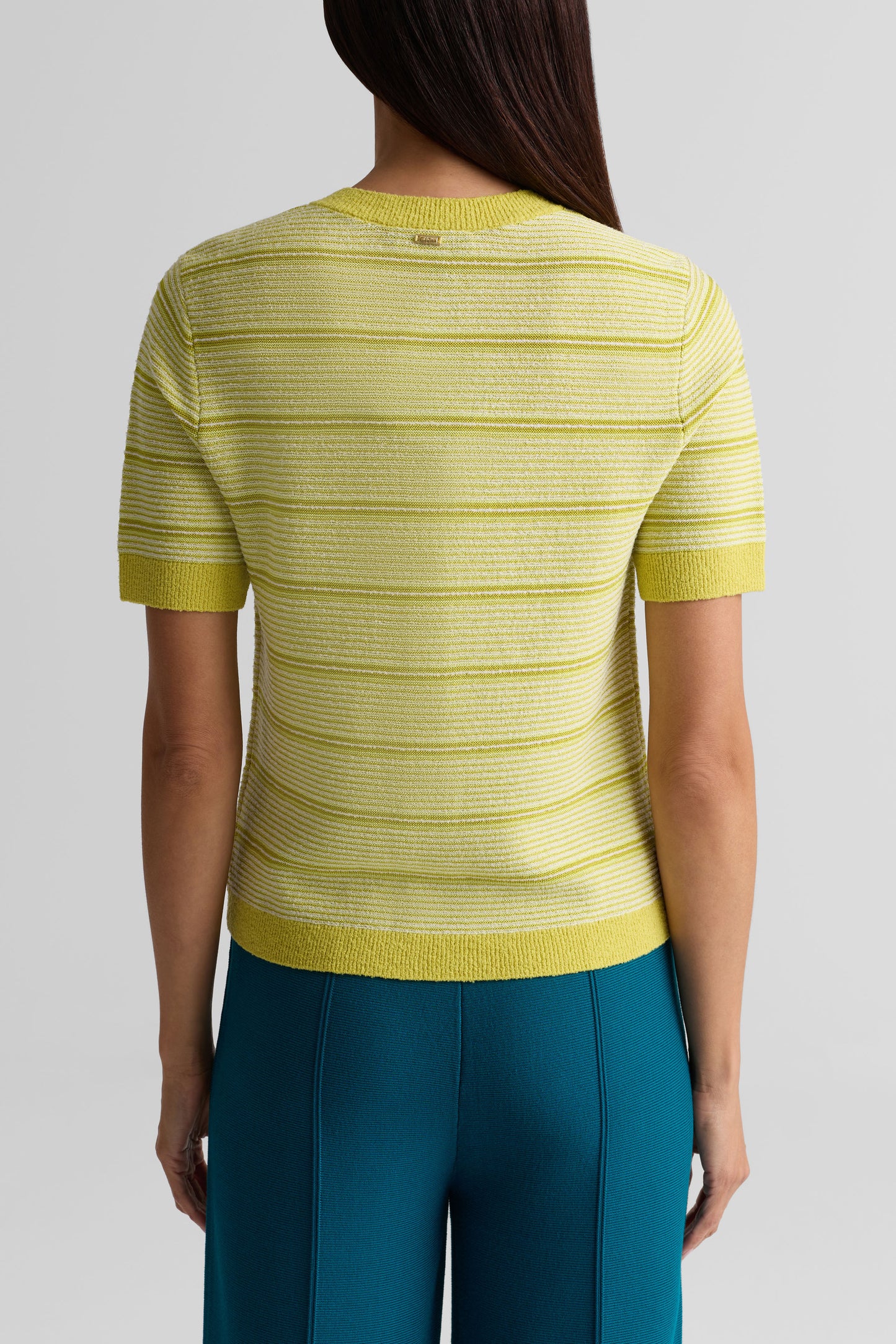 Striped Short Sleeve Cardigan