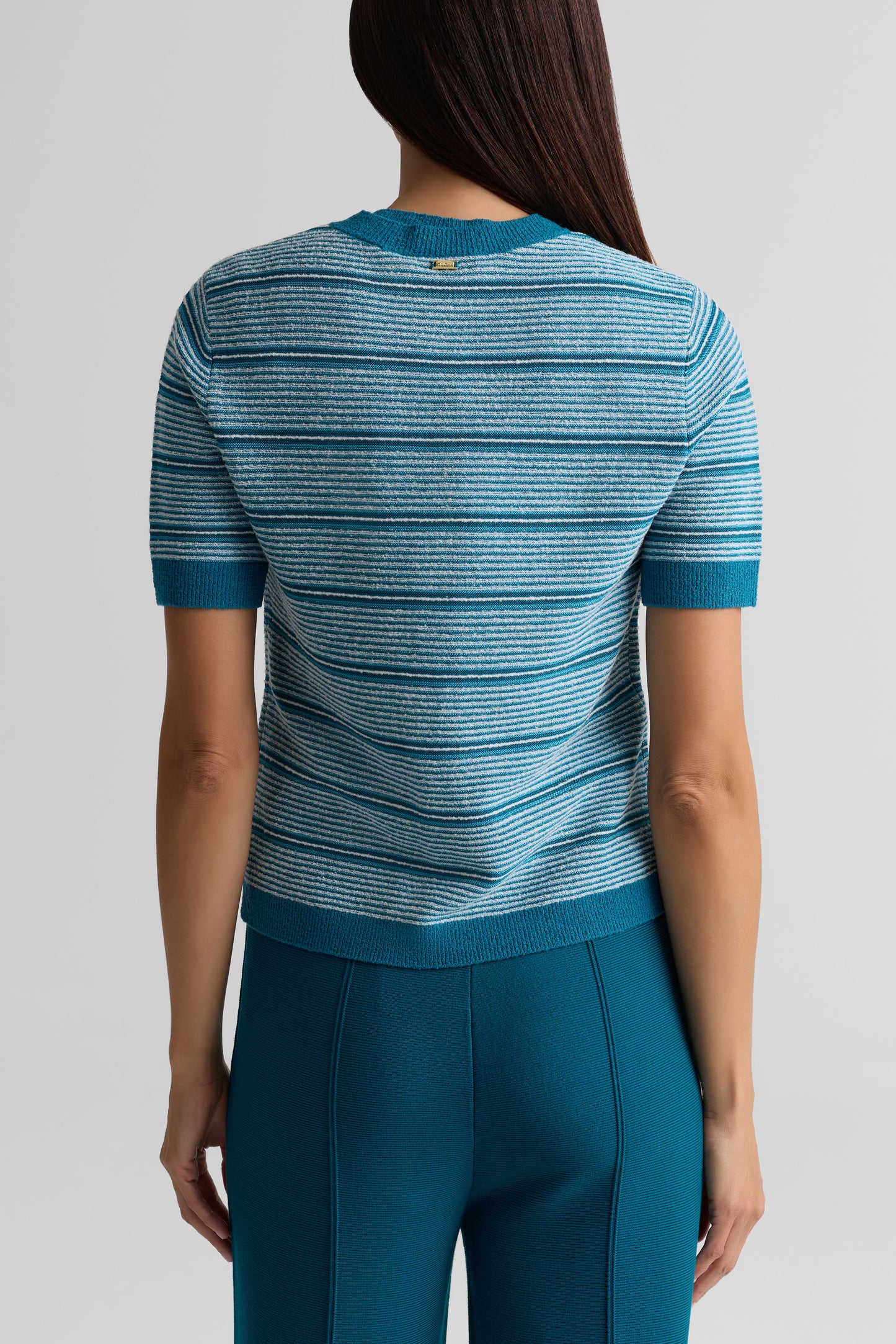 Striped Short Sleeve Cardigan