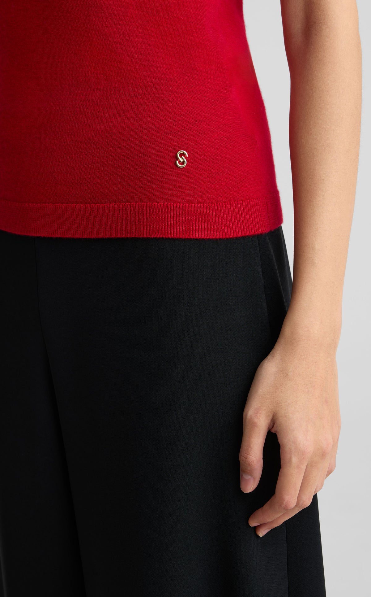 Mock Neck Sweater In Fine Gauge Cashmere