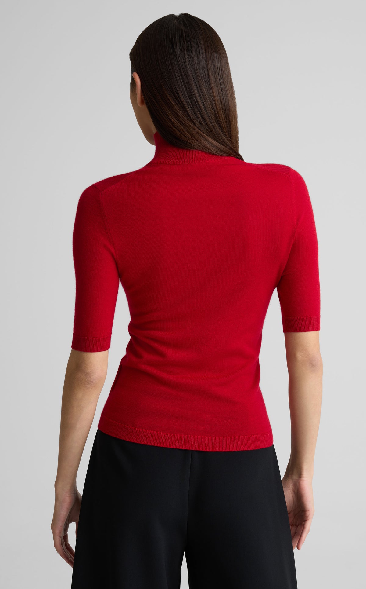 Mock Neck Sweater In Fine Gauge Cashmere
